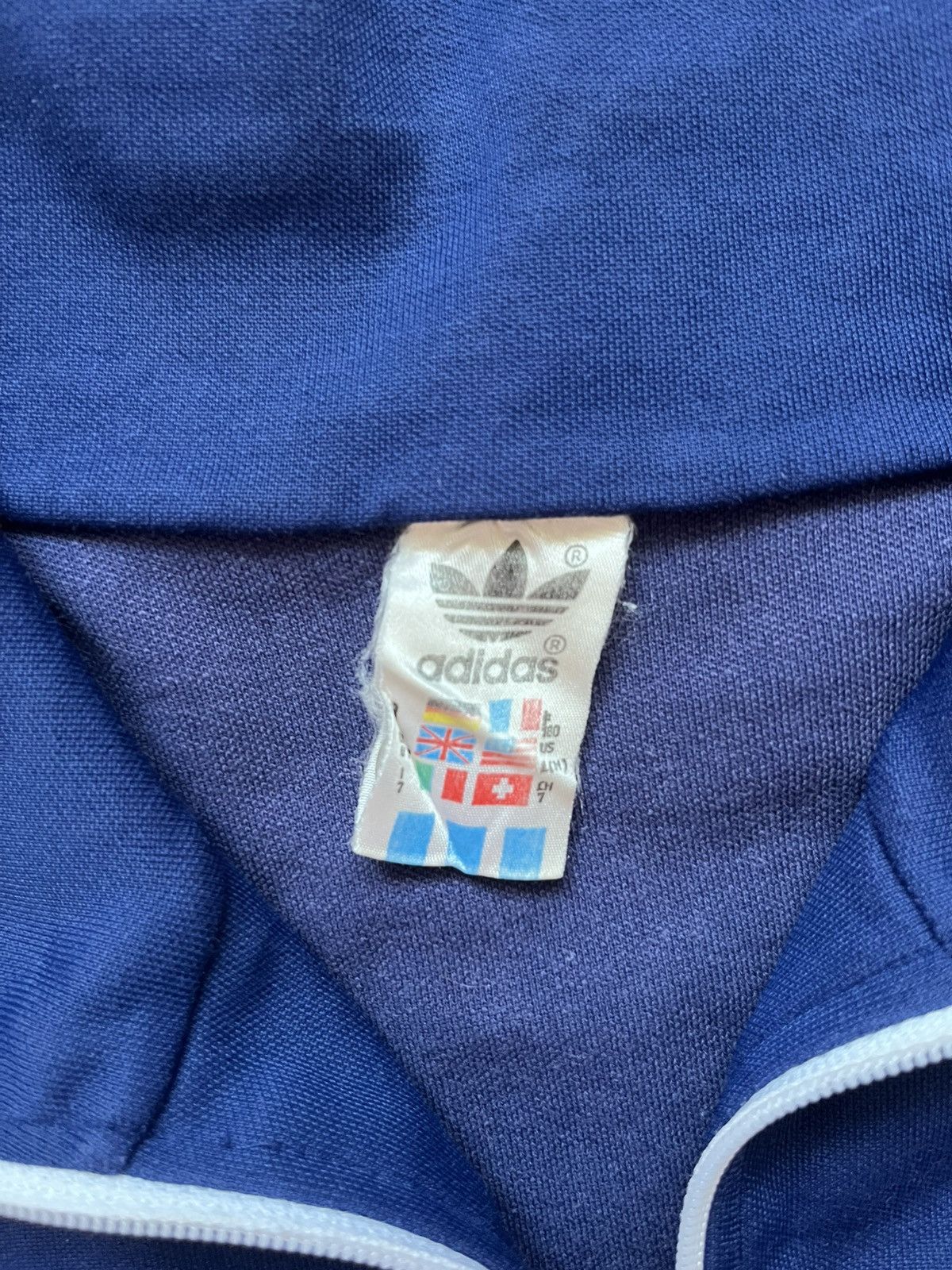 Adidas Vintage 1980s Adidas Made In Brazil Track Up Full Zip Jacket Size US L / EU 52-54 / 3 - 3 Thumbnail