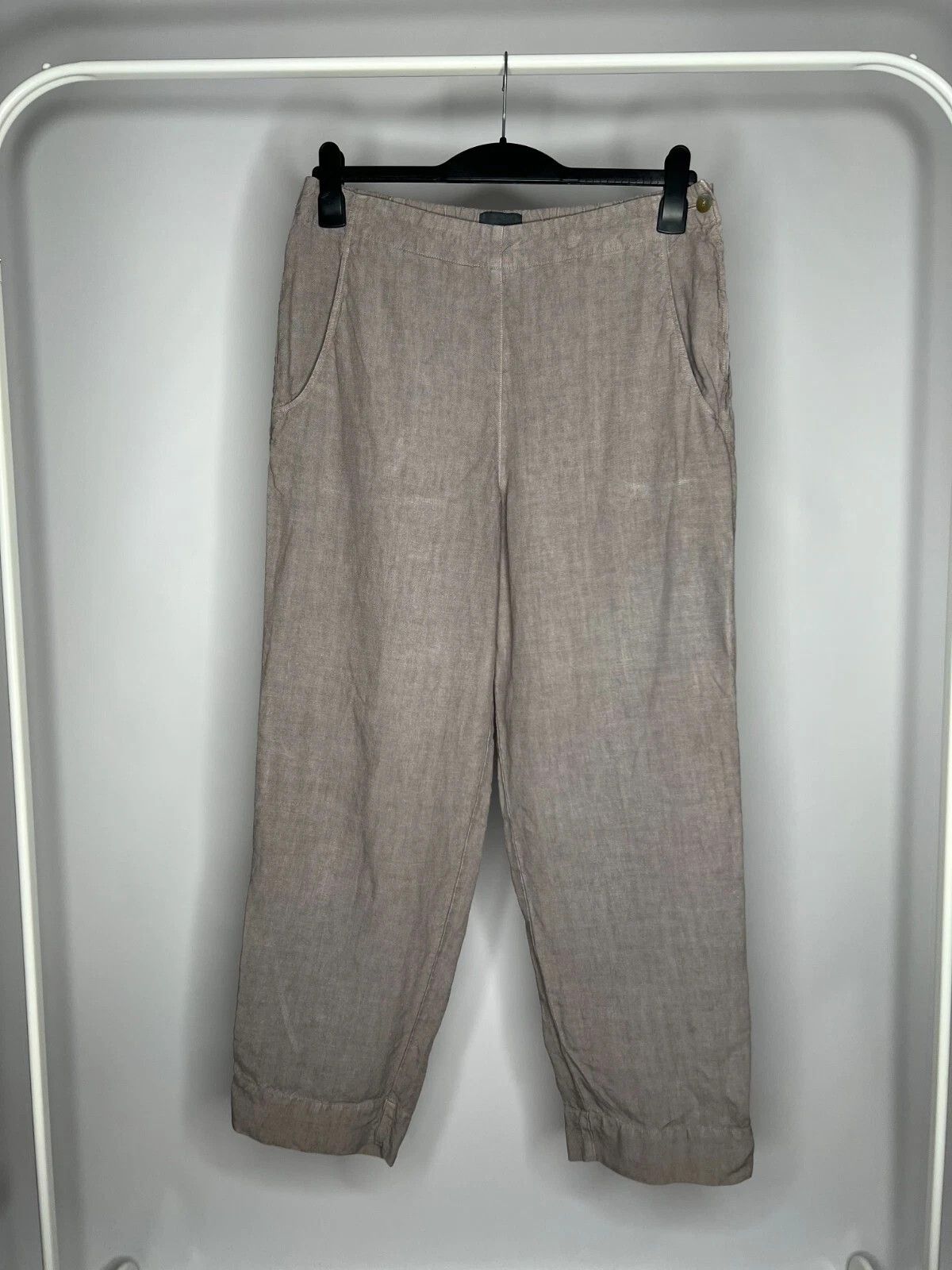 OSKA OSKA Light Grey 100% Linen Wide Leg Pants Trousers Size 3 Size 32" / US 10 / IT 46 - 1 Thumbnail