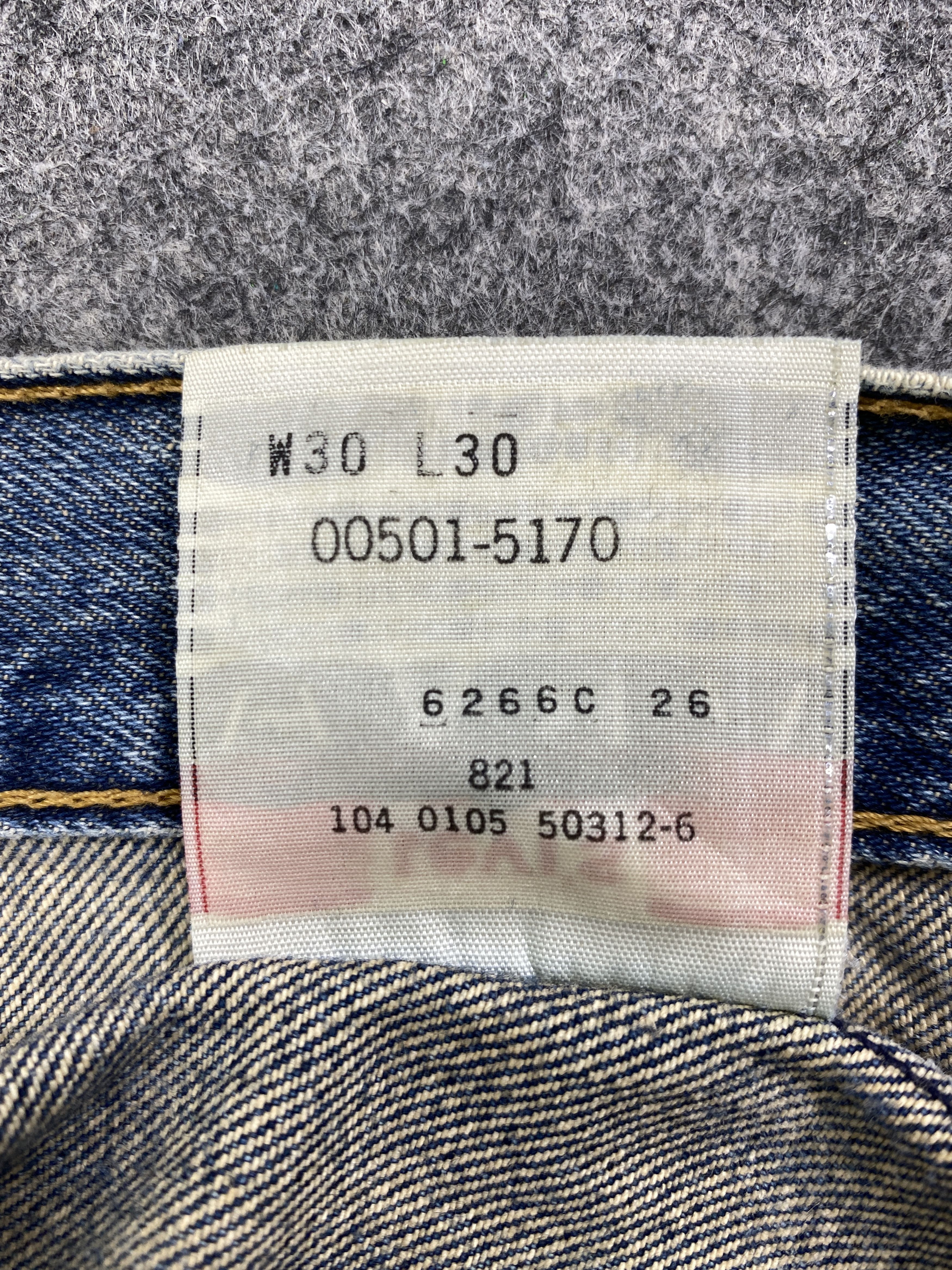 Japanese Brand Dirty Blue Vintage Levi's 501 Jeans 32x31.5 Denim -JN1573 Size US 32 / EU 48 - 9 Thumbnail
