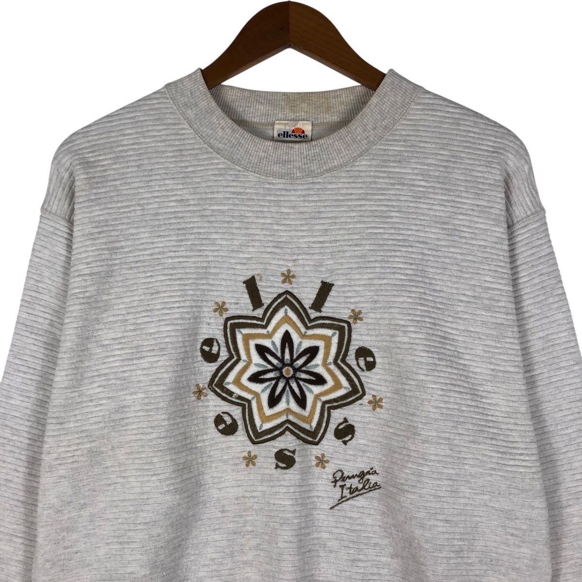 Ellesse ELLESSE Embroidery Logo Corduroy Sweatshirt Size US L / EU 52-54 / 3 - 2 Thumbnail