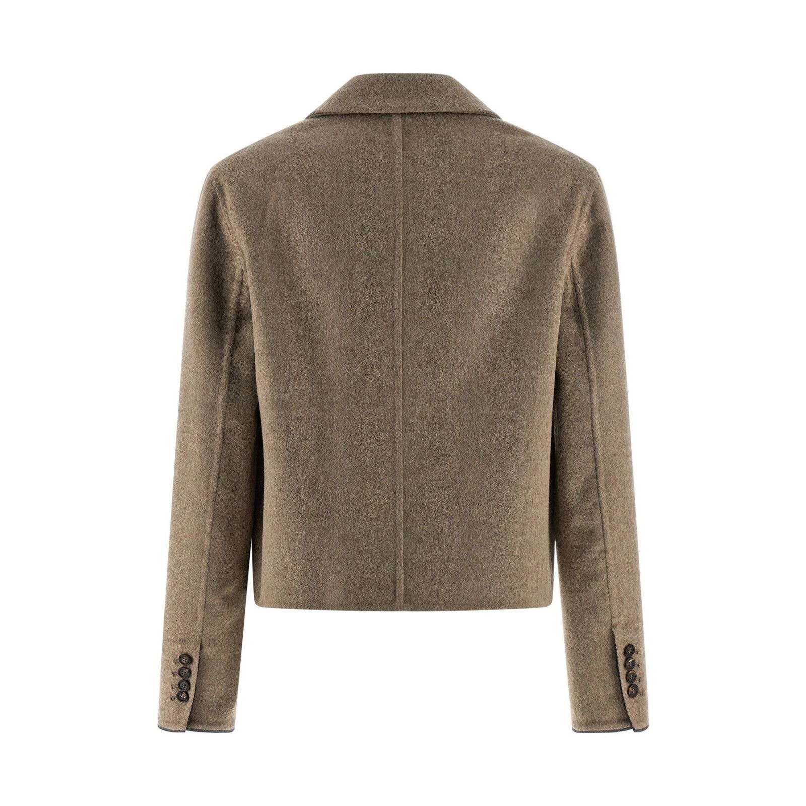 Brunello Cucinelli BRUNELLO CUCINELLI Beige Wool Blazer Jacket New & Authentic Size M / US 6-8 / IT 42-44 - 2 Thumbnail