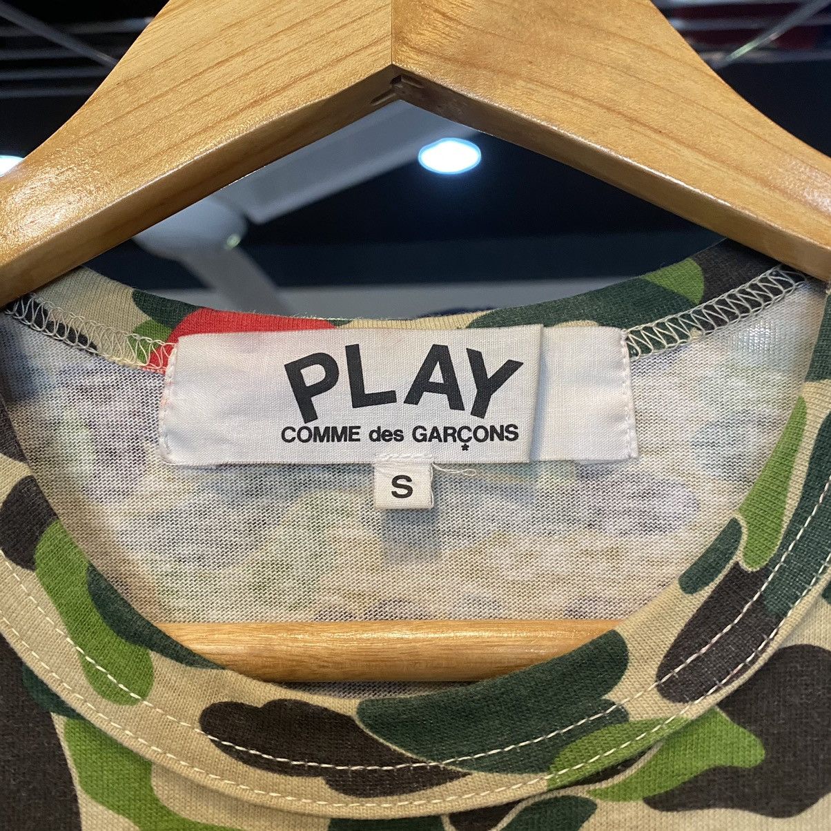 Bape × Comme des Garcons 2012 Comme Des Garcons Play X Bape Full Print Tshirts Size US S / EU 44-46 / 1 - 10 Thumbnail
