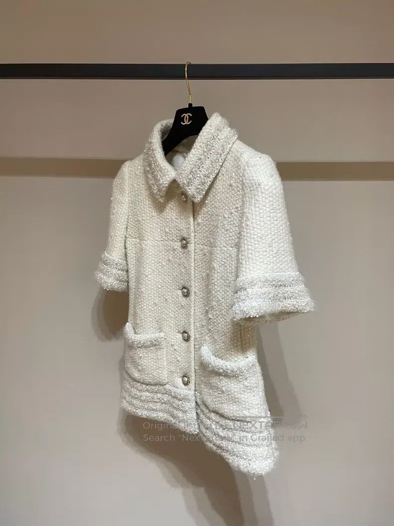 Chanel Chanel Hamburg Series High-end Handicraft Pearl Coat Size XXS / US 00 / IT 34 - 4 Thumbnail