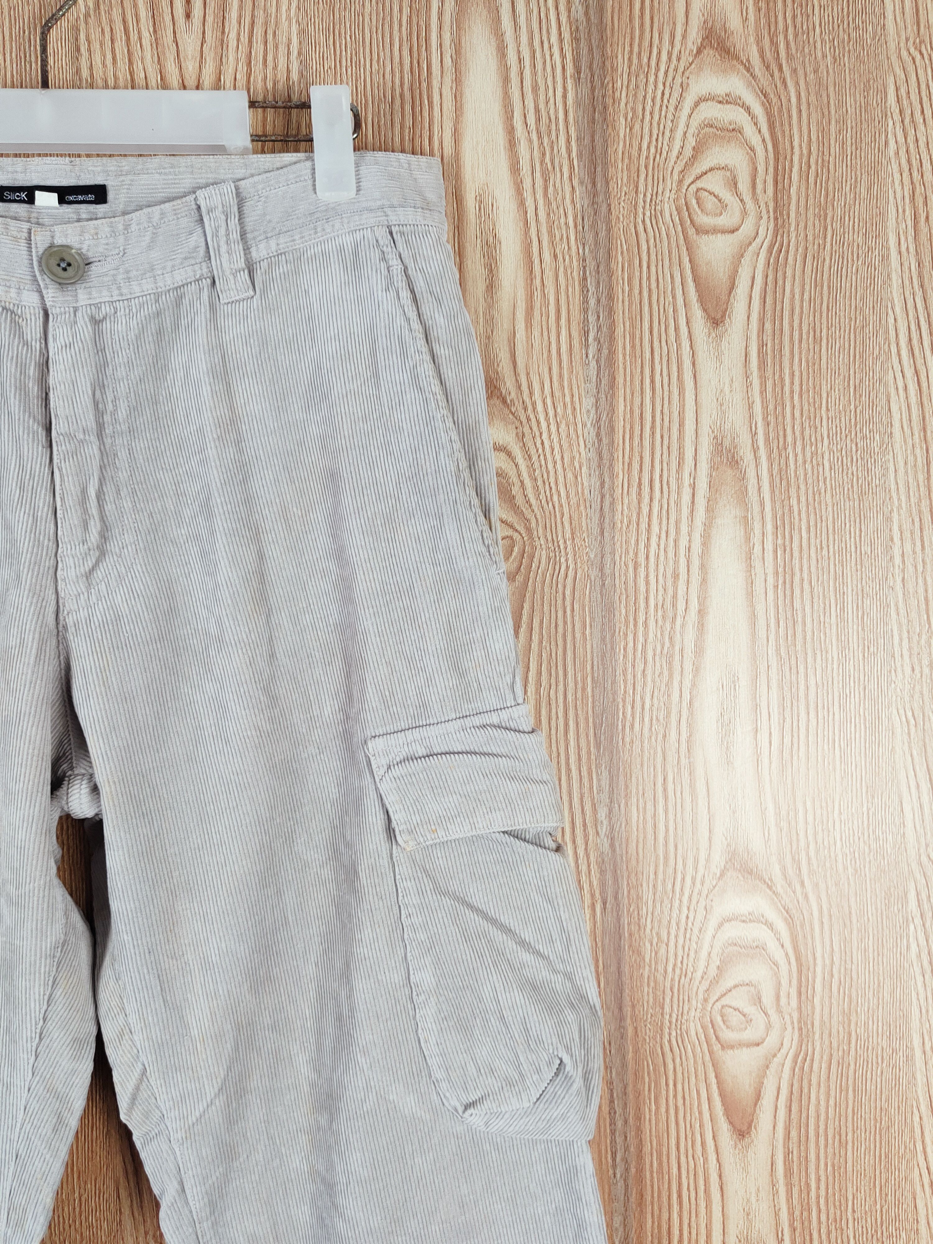 Slick Slick Gray Multipocket Corduroy Cargo Pants #W199 Size US 32 / EU 48 - 5 Thumbnail