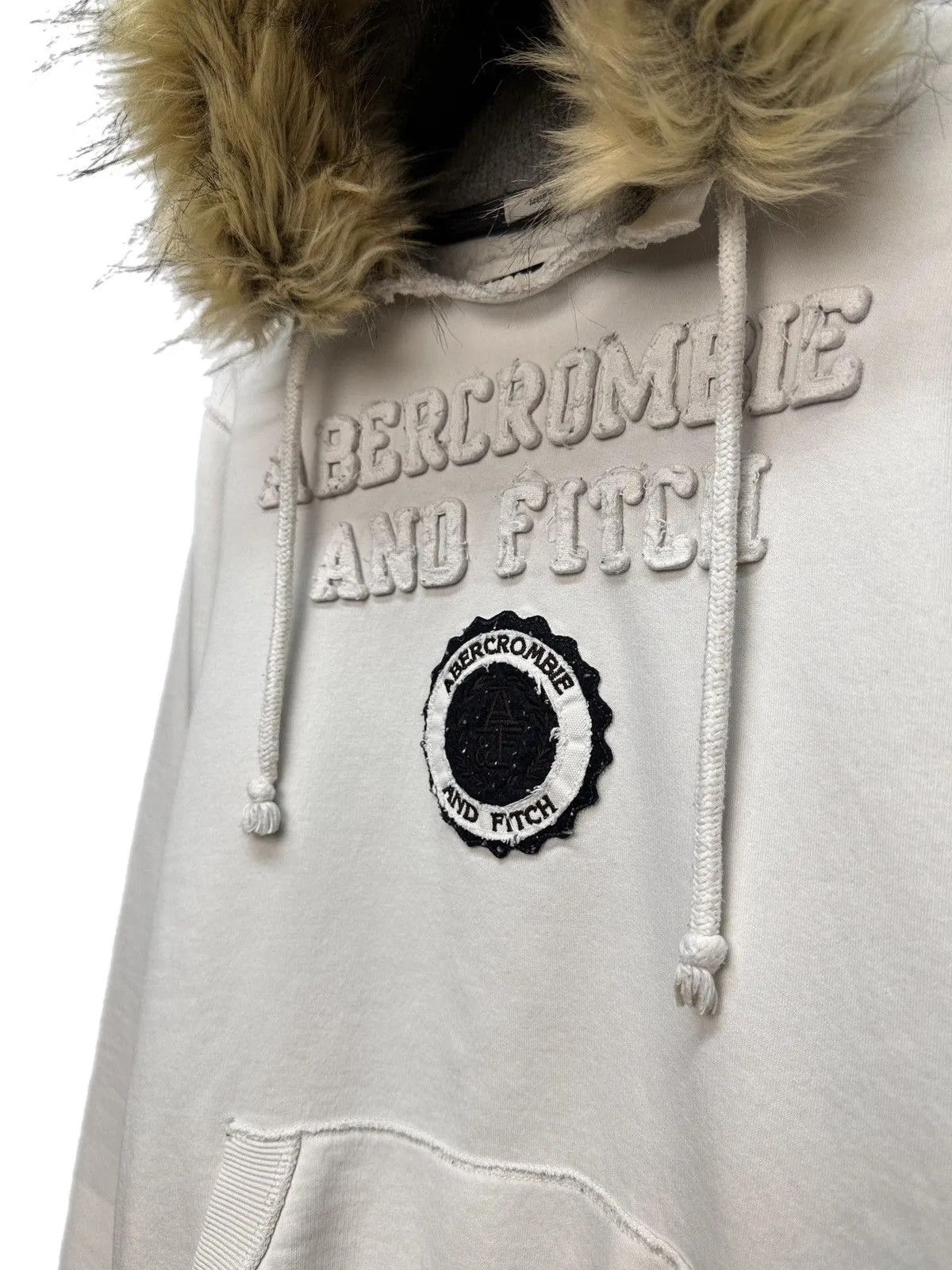Abercrombie & Fitch Abercrombie White Classic Hoodie Y2K LGB Hysteric Style Size US L / EU 52-54 / 3 - 4 Thumbnail