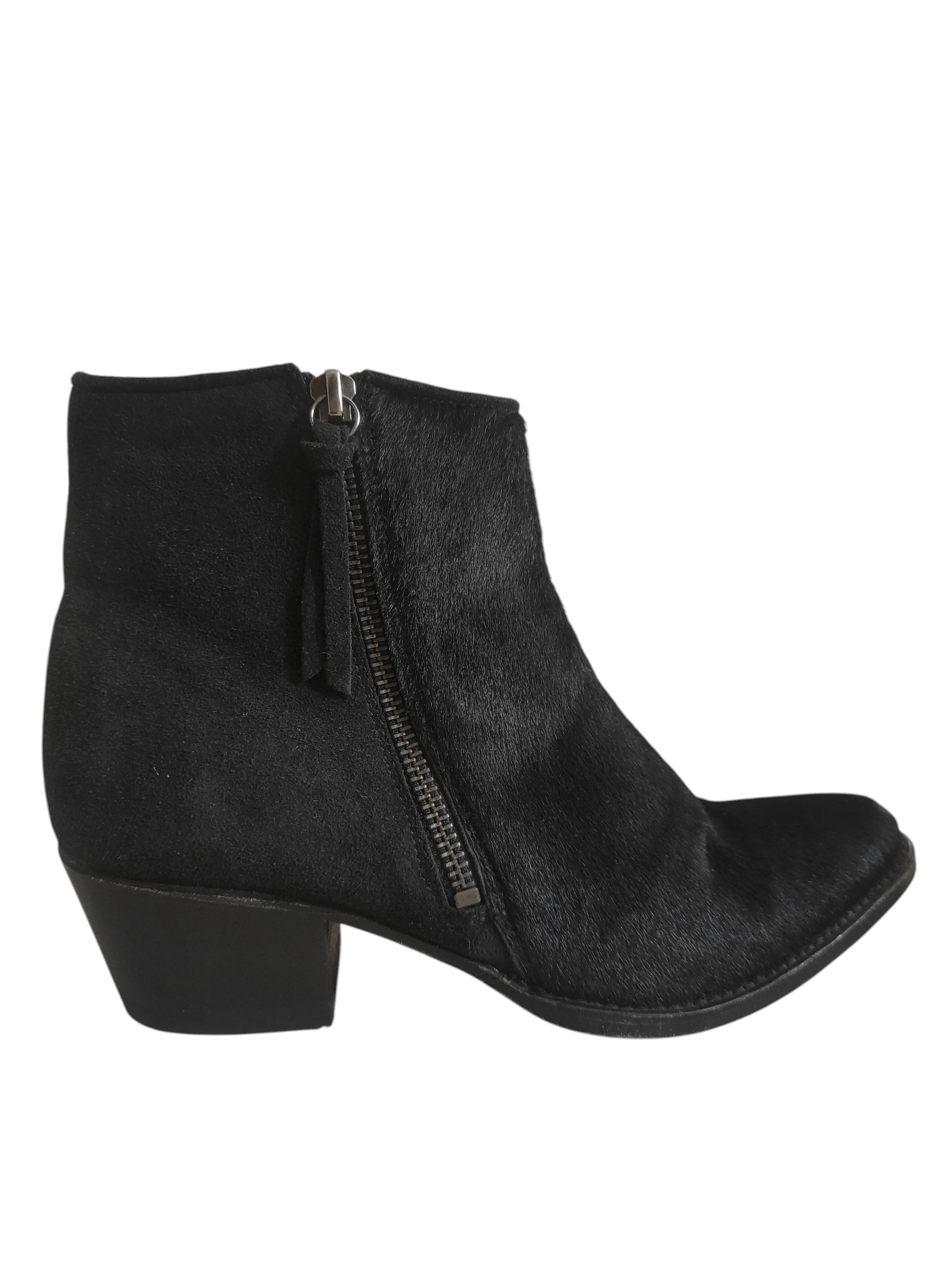Other Sendra Cowboy Boots Black Suede Leather Ankle Boots Size US 6 / IT 36 - 3 Thumbnail