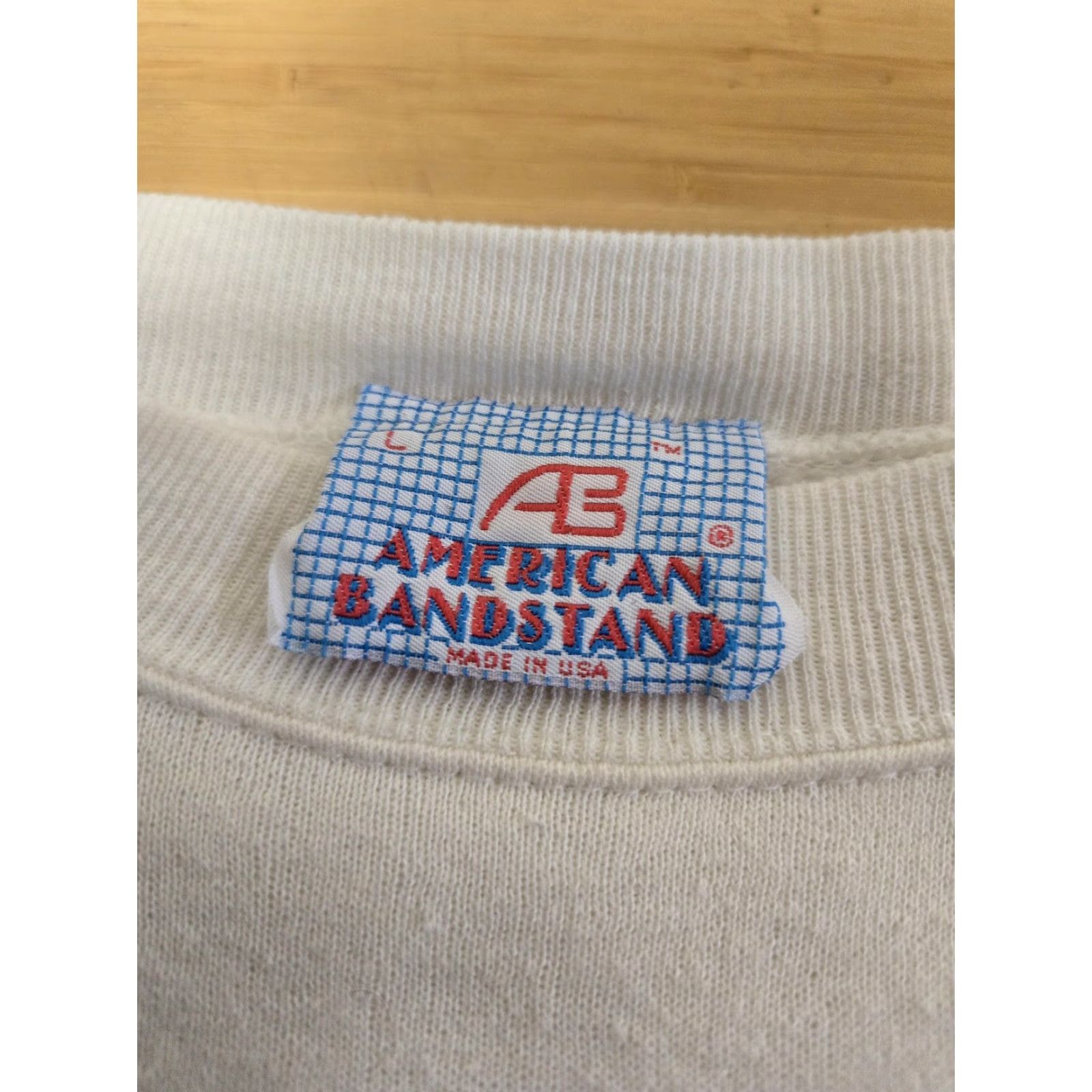 Vintage VINTAGE American Bandstand Sweatshirt Mens Large White Crewneck Made in USA 90s Size US L / EU 52-54 / 3 - 6 Thumbnail