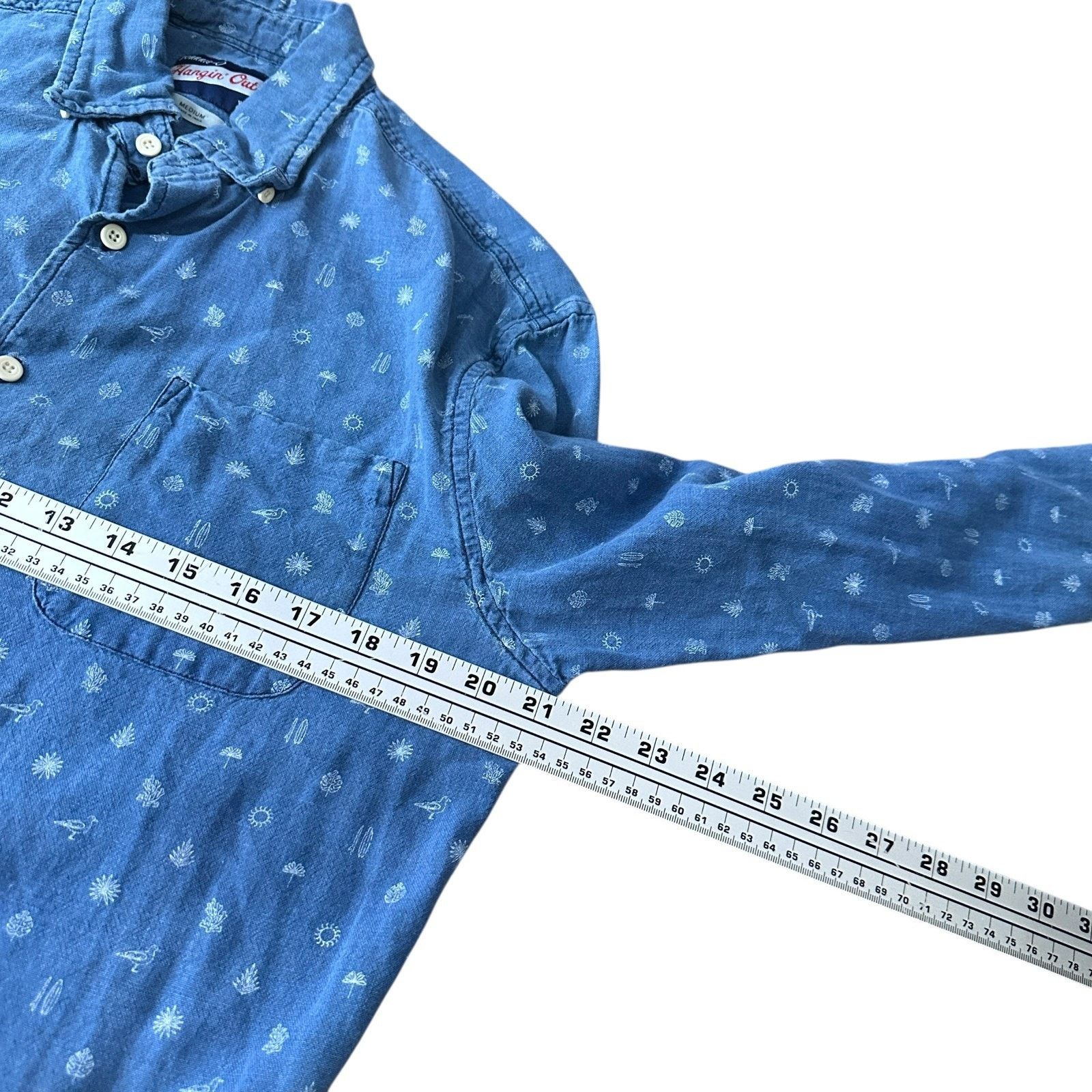 Other Johnnie-O Hangin Out Shirt Men’s M Indigo Blue Button Down Size US M / EU 48-50 / 2 - 8 Thumbnail
