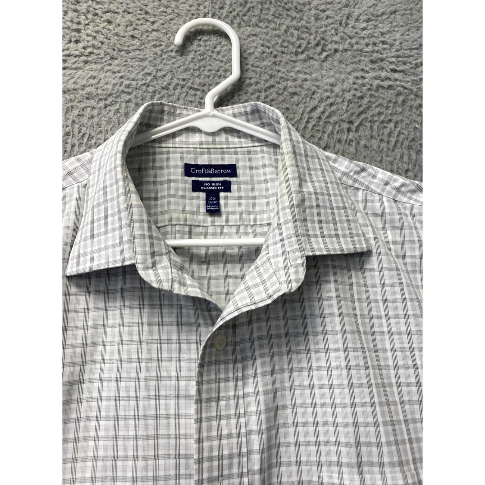Croft & Barrow Croft & Barrow Classic Fit Dress Shirt Men's 17.5 36/37 Long Sleeve /42-66 Size 46R - 3 Thumbnail