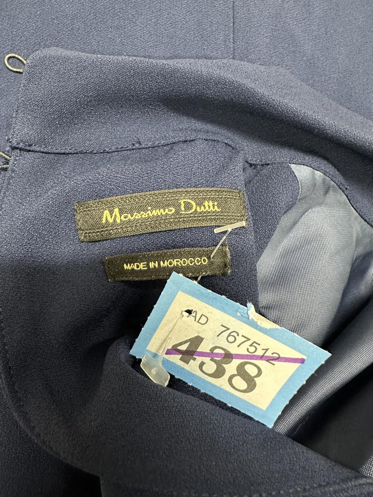 Massimo Dutti Massimo Dutti Sleeveless Navy Blue Dress with High Collar Size M / US 6-8 / IT 42-44 - 5 Thumbnail
