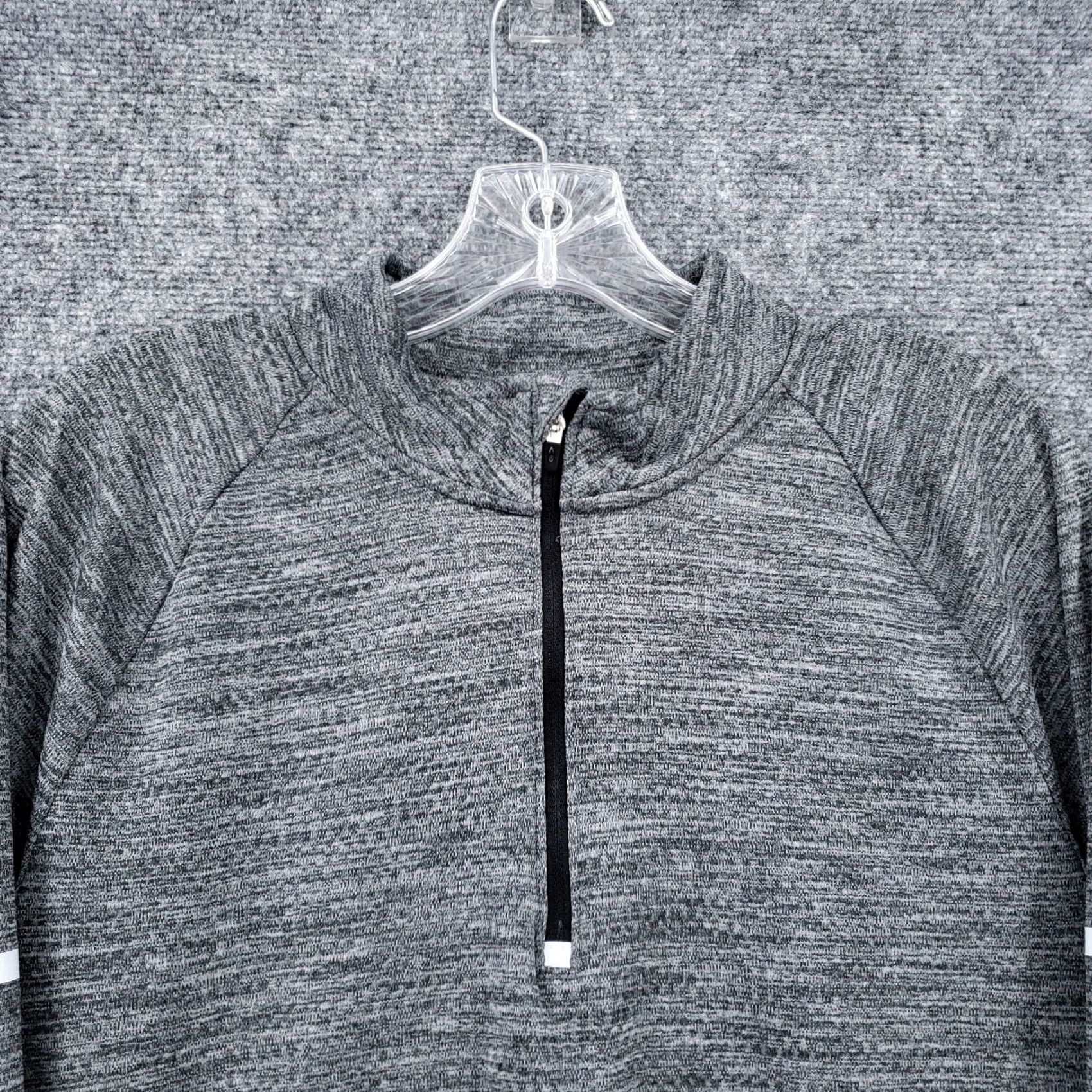 Champion Champion Jacket Men L Large Gray Heather Long Sleeve 1/4 Zip Activewear Duo Dry Size L / US 10 / IT 46 - 3 Thumbnail