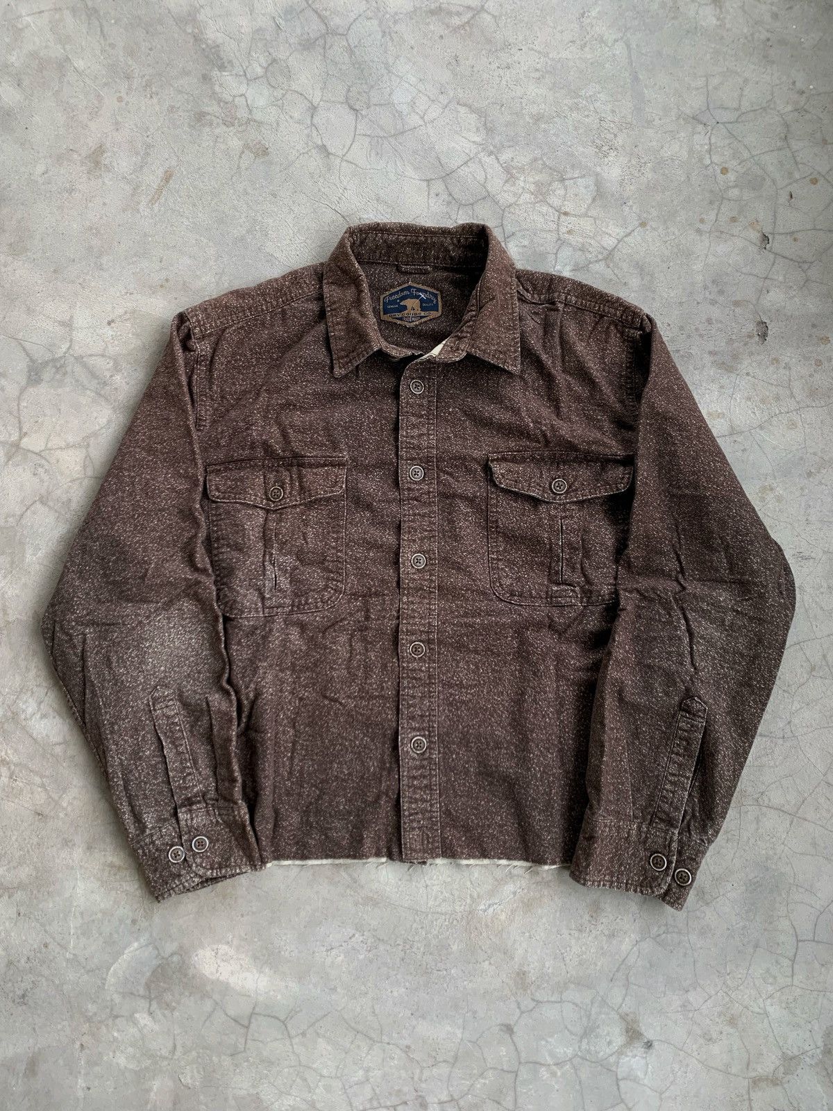 Vintage Cropped button up shirt double pocket F&F boxy Size US M / EU 48-50 / 2 - 2 Thumbnail