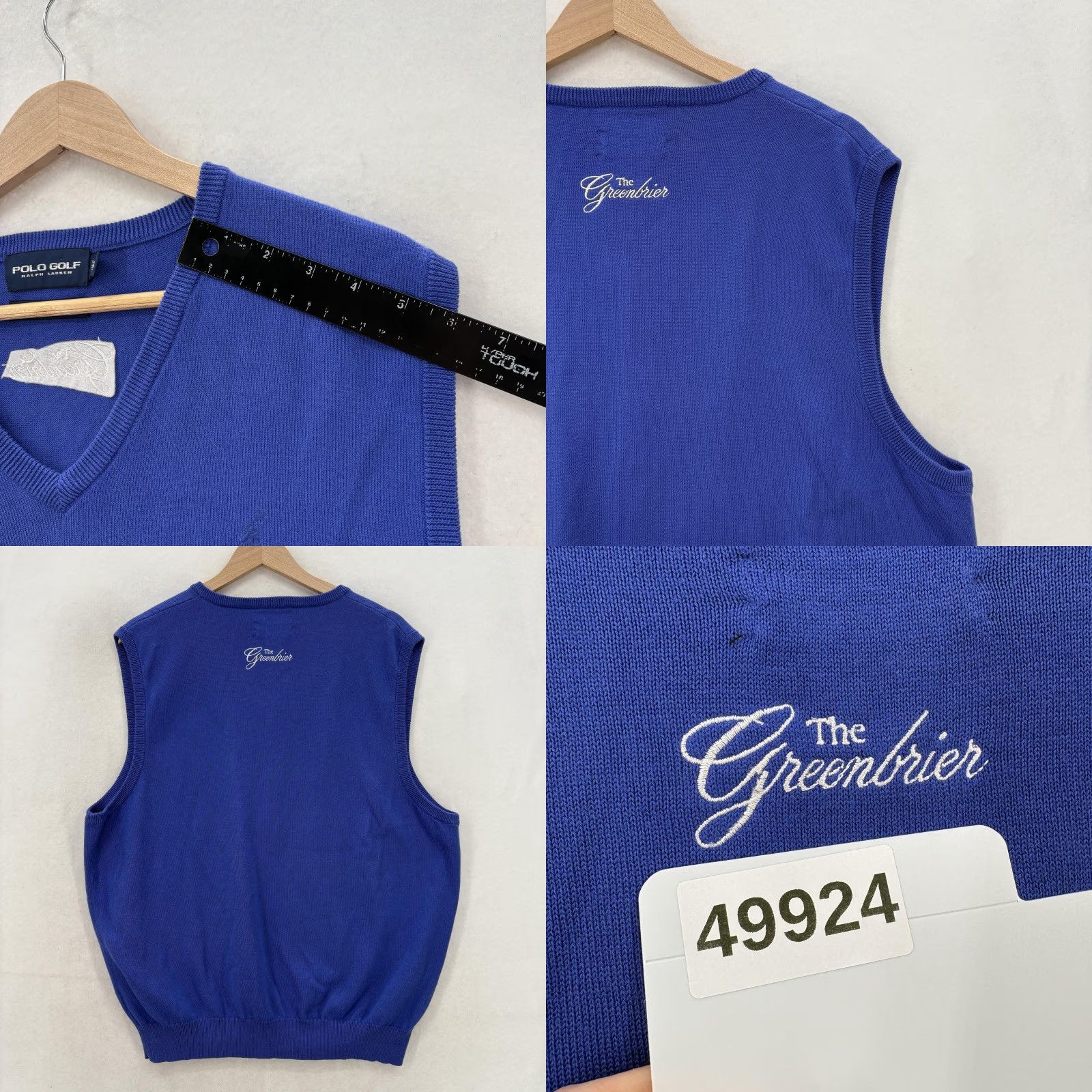 Polo Ralph Lauren Polo Ralph Lauren Polo Golf Sweater Vest Mens XL Blue Cotton V-Neck Knit Vest Size US XL / EU 56 / 4 - 8 Thumbnail