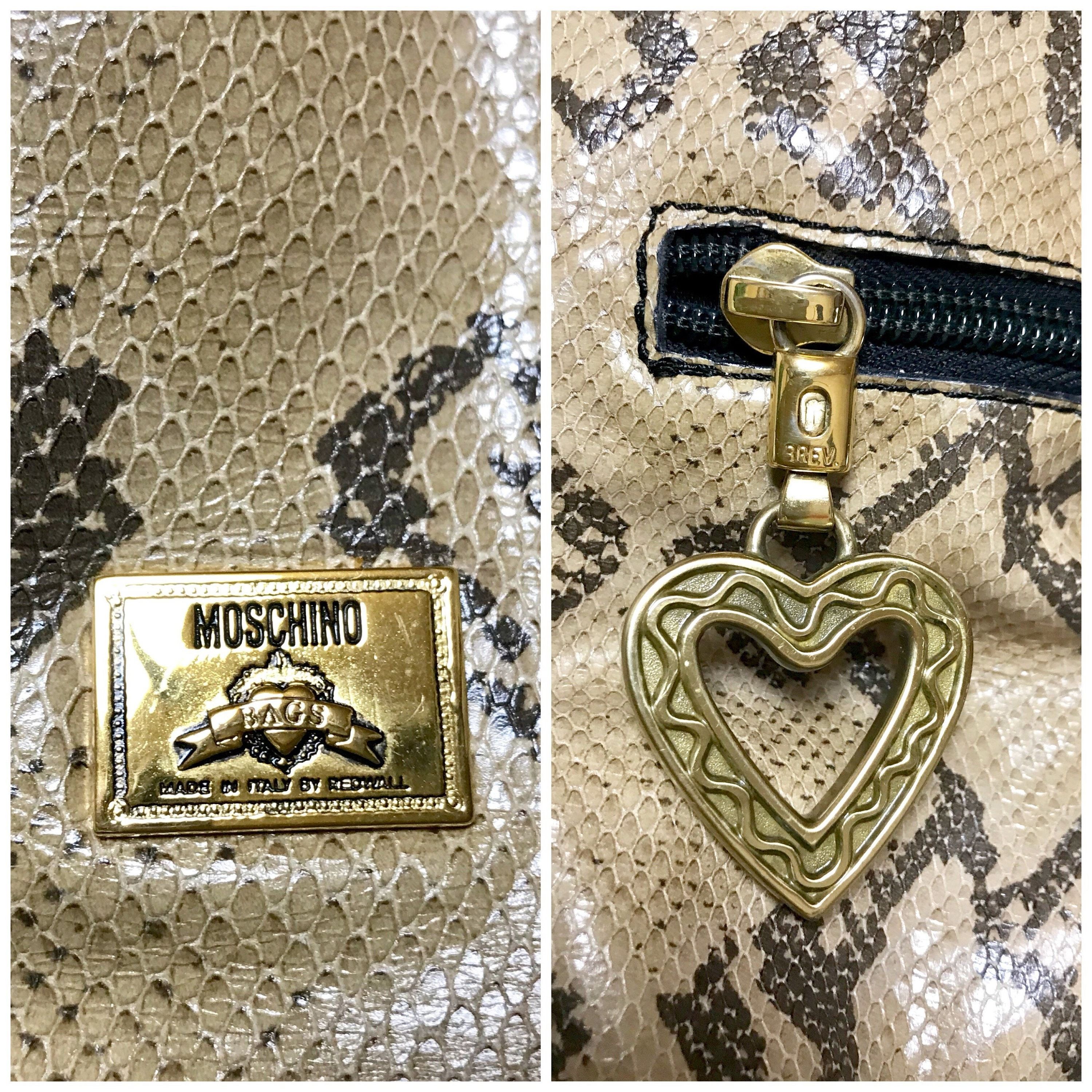 Moschino Vintage MOSCHINO by redwall snakeskin print leather mini bag Size ONE SIZE - 5 Thumbnail