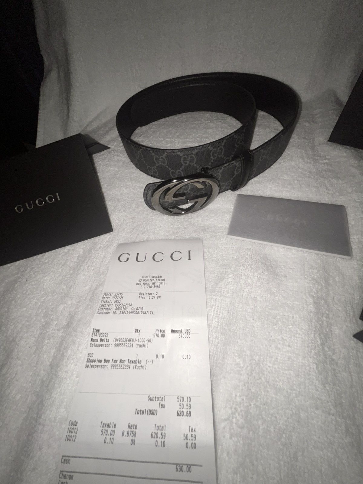 Gucci Reversible belt with Interlocking G buckle Size 30 - 4 Thumbnail