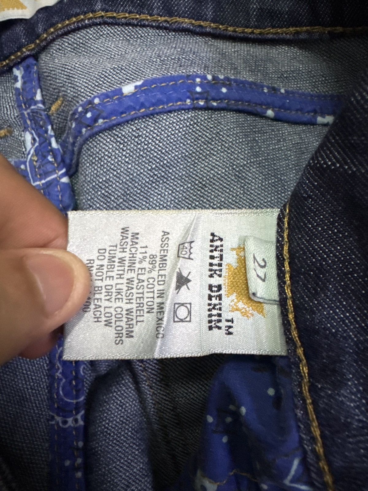 If Six Was Nine Vintage Bootcut Antik Denim Swarovski Back Pockets Size 28" / US 6 / IT 42 - 16 Thumbnail