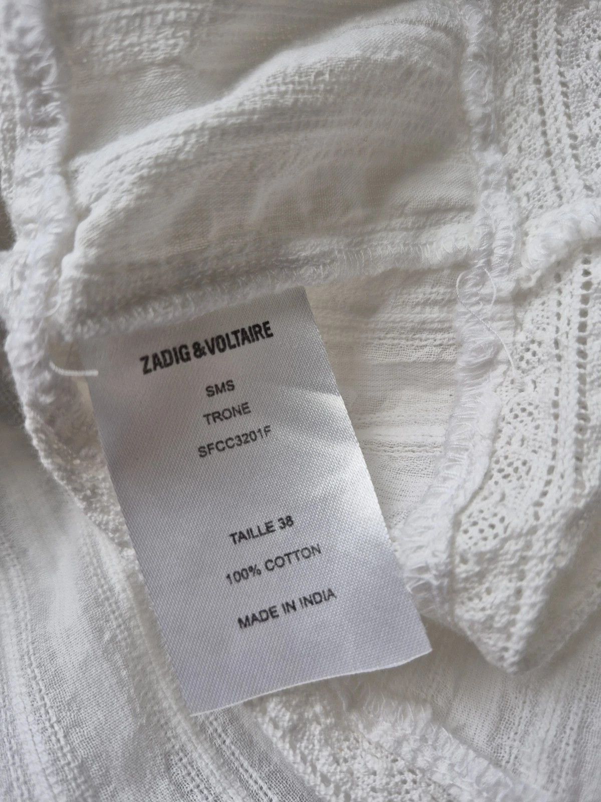 Zadig & Voltaire Blouse Trone Boho Chic Peasant Long Sleeve Relaxed Summer Size S / US 4 / IT 40 - 5 Thumbnail