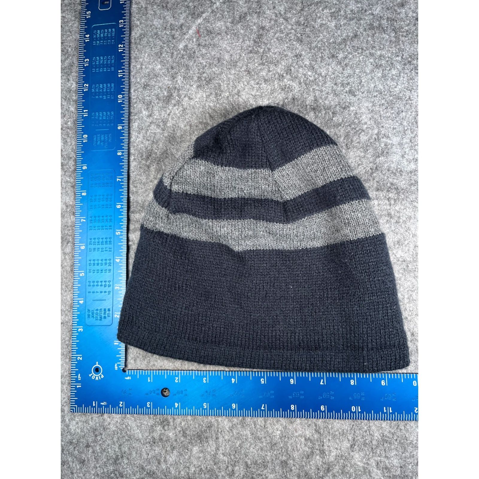 Port & Company Port & Company Beanie Adult One Size Blue Stripe Knit Acrylic Lined Hat/Cap Mens Winter Size ONE SIZE - 4 Thumbnail