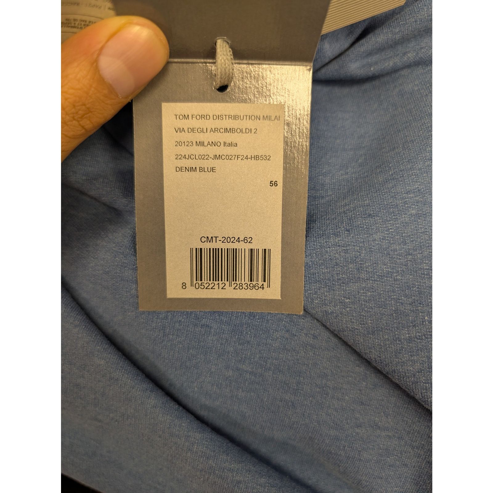 Tom Ford o1rshd1 Sweatshirt in Denim Blue Size US XL / EU 56 / 4 - 17 Thumbnail