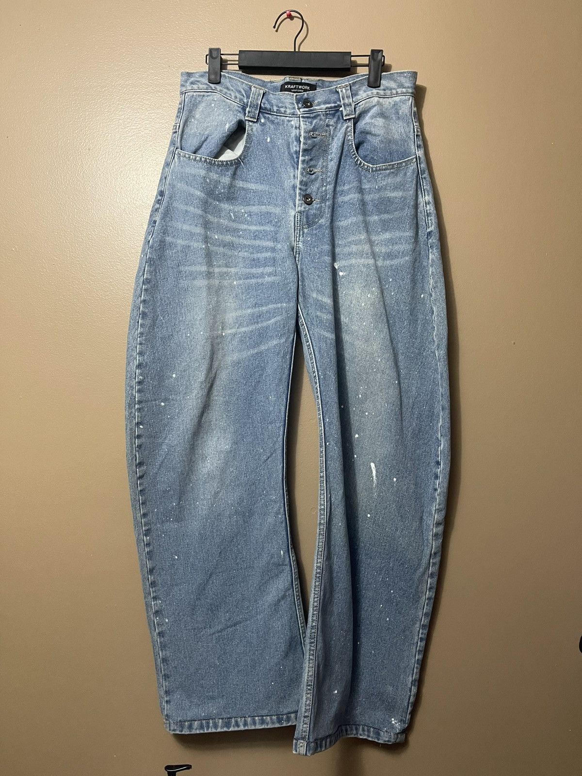 Haven Court × Japanese Brand × Other Kraftwork BAGGY J CUT (VTG 
