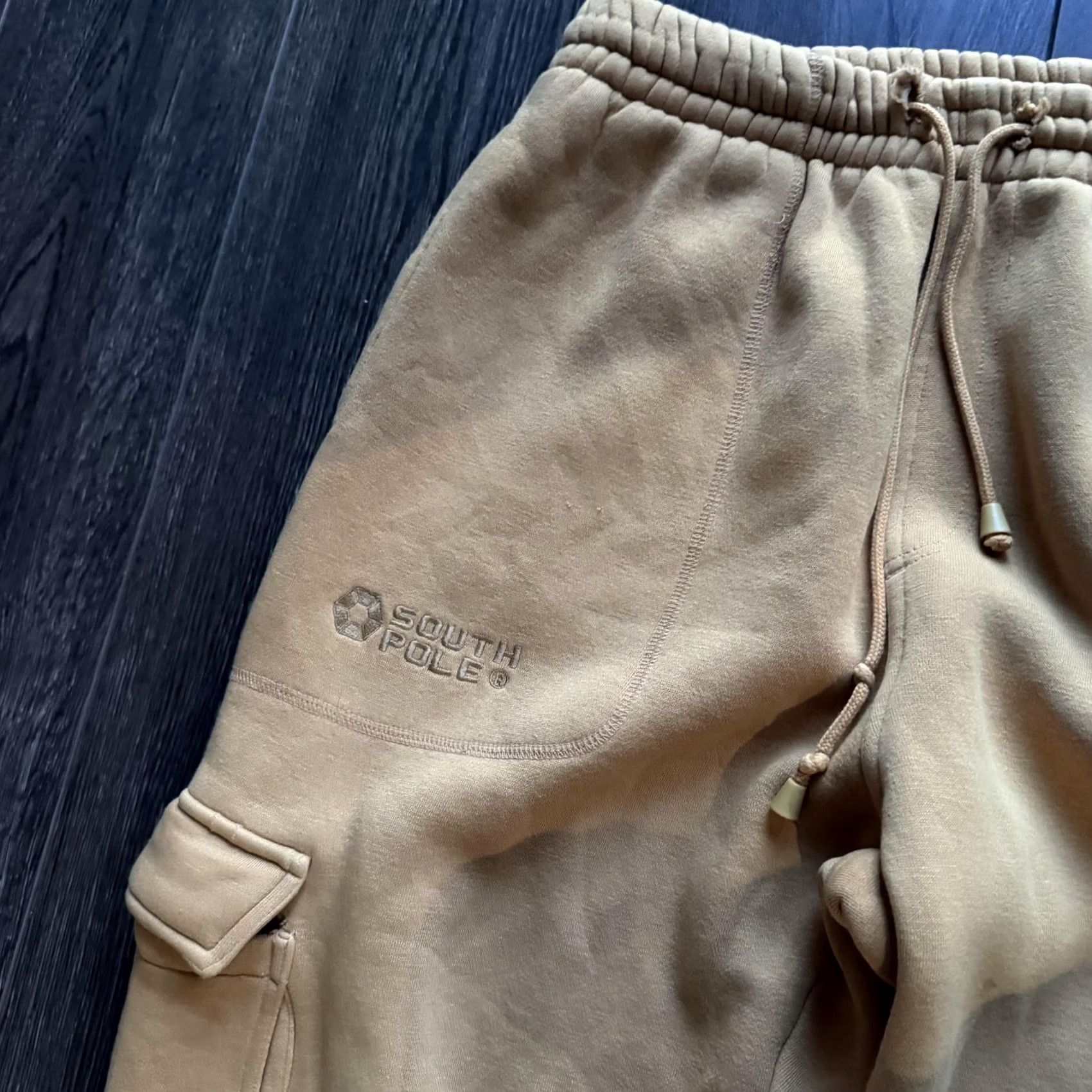Southpole Southpole Tracksuit Set Hoodie Cargo Pants Mens XL Beige Y2K Baggy Fleece Gym Size US XL / EU 56 / 4 - 7 Thumbnail