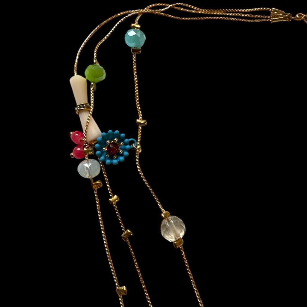 Betsey Johnson BETSY JOHNSON Jewelry Gold Pjnk Blue Green Sequin Rhinestone Size ONE SIZE - 7 Thumbnail