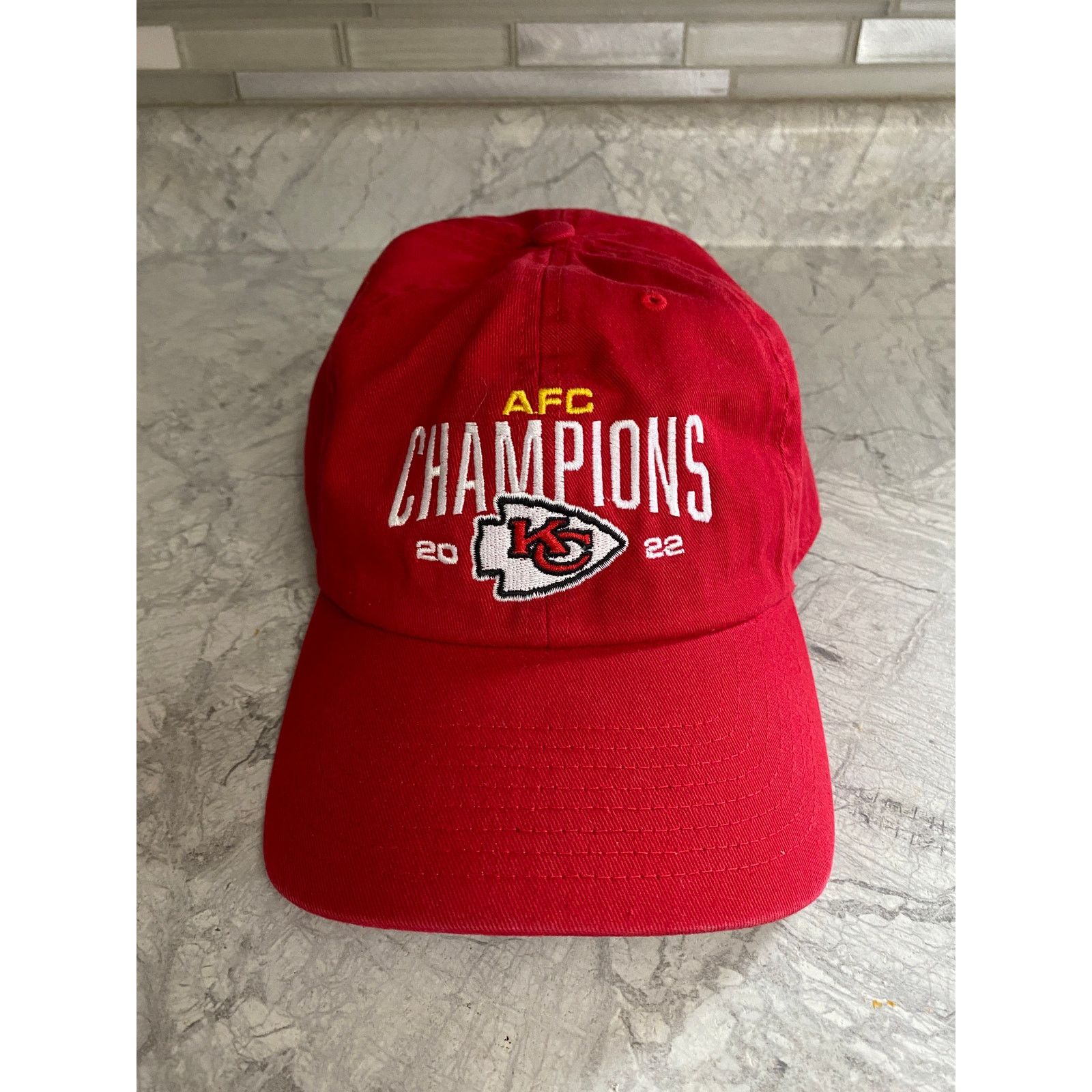47 Brand Kansas City Chiefs 2022 AFC Champs Strapback Hat Size ONE SIZE - 2 Thumbnail