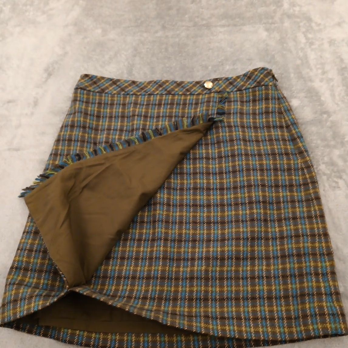 Talbots Talbots Skirt Short Women 6P Green Plaid Lined Petite Wool Polyester Viscose Size 28" / US 6 / IT 42 - 4 Thumbnail