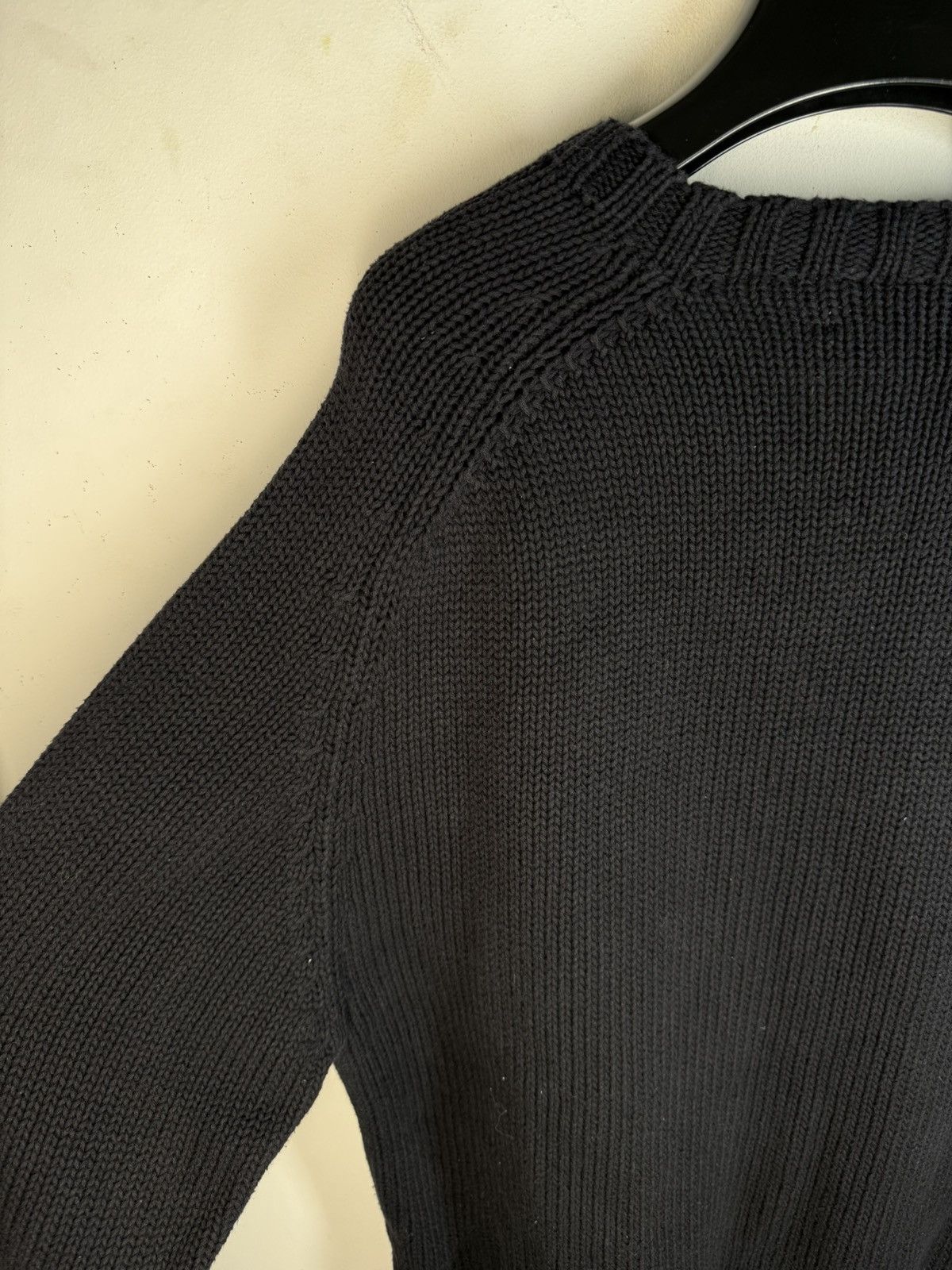 Yves Saint Laurent Heavy YSL Sweater Knit Thick V-neck Navy/Grey YSL Sweatshirt Size US L / EU 52-54 / 3 - 12 Thumbnail