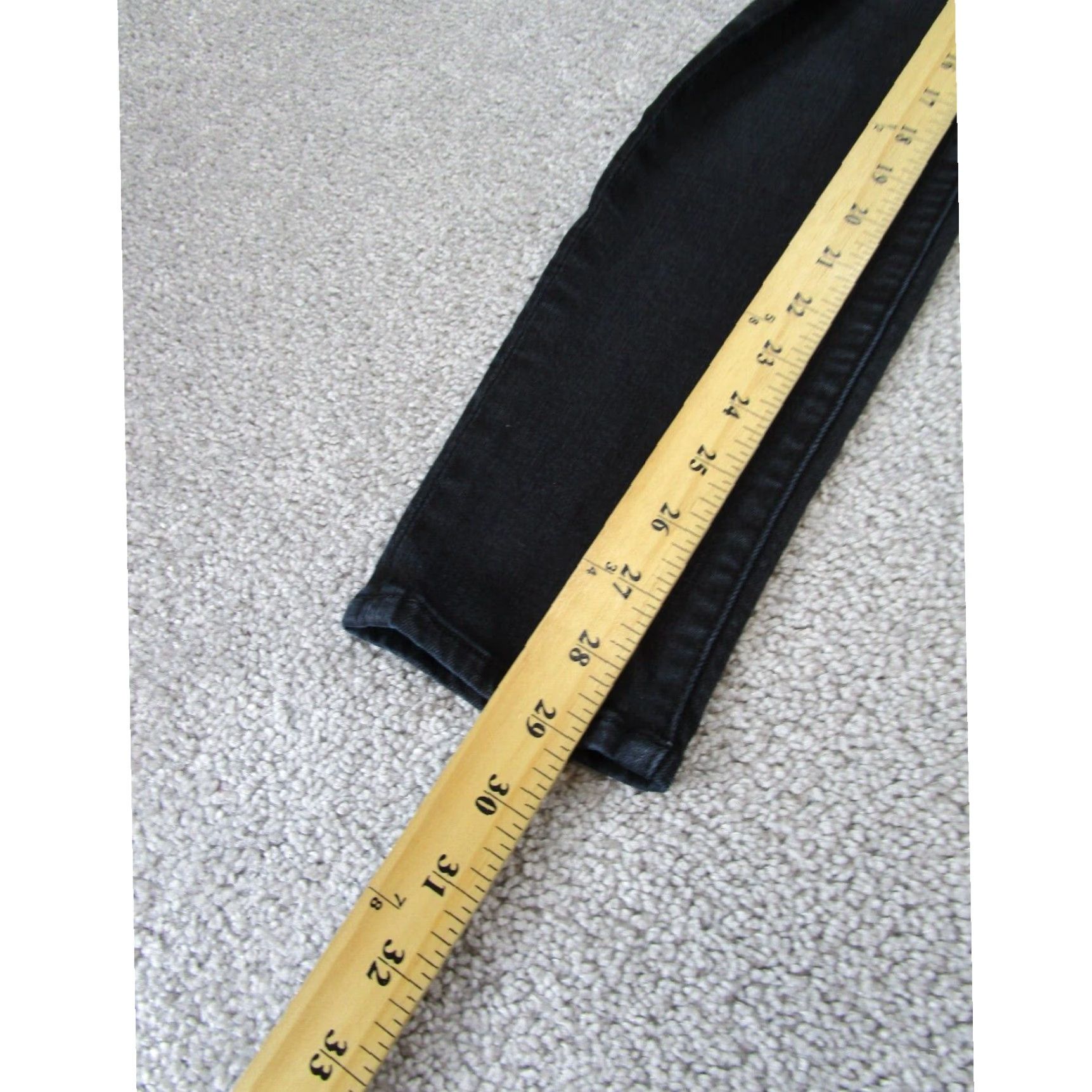Frame FRAME Womens High Rise Skinny Jeans Black Denim Size 26 Size 26" / US 2 / IT 38 - 5 Thumbnail