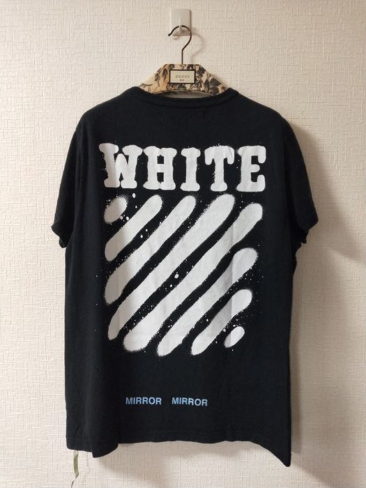 Off white clearance diagonal spray tee