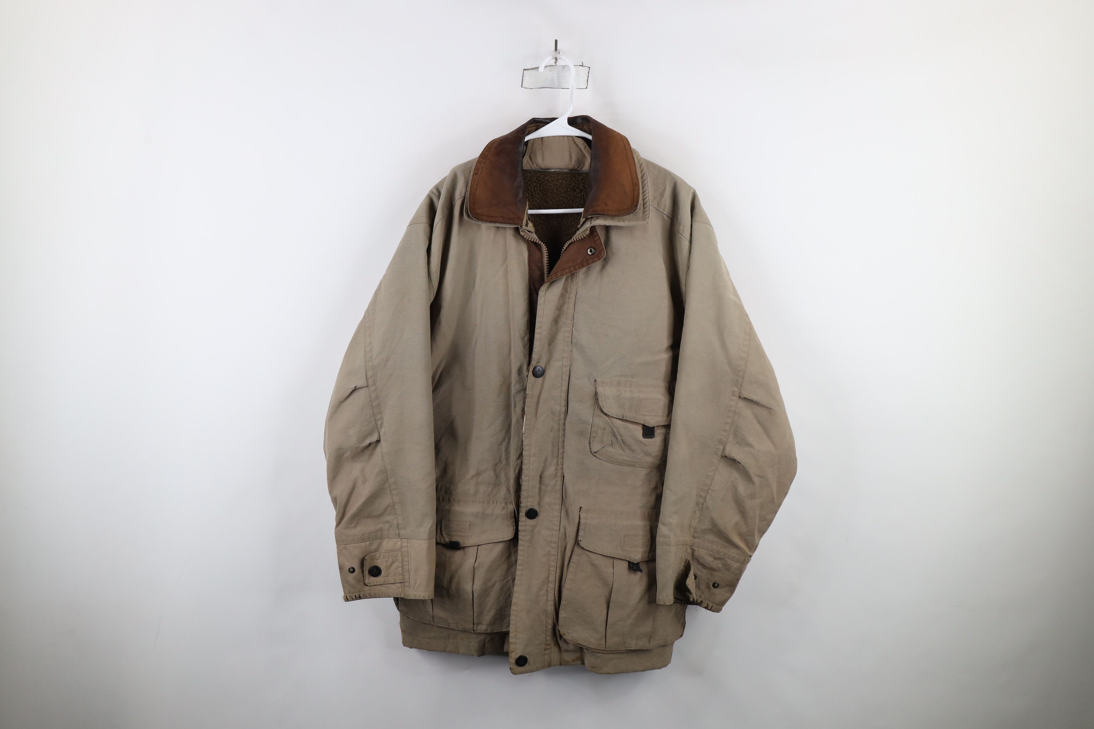 Vintage Vintage 90s Streetwear Deep Pile Fleece Lined Parka Jacket Size US M / EU 48-50 / 2 - 1 Thumbnail