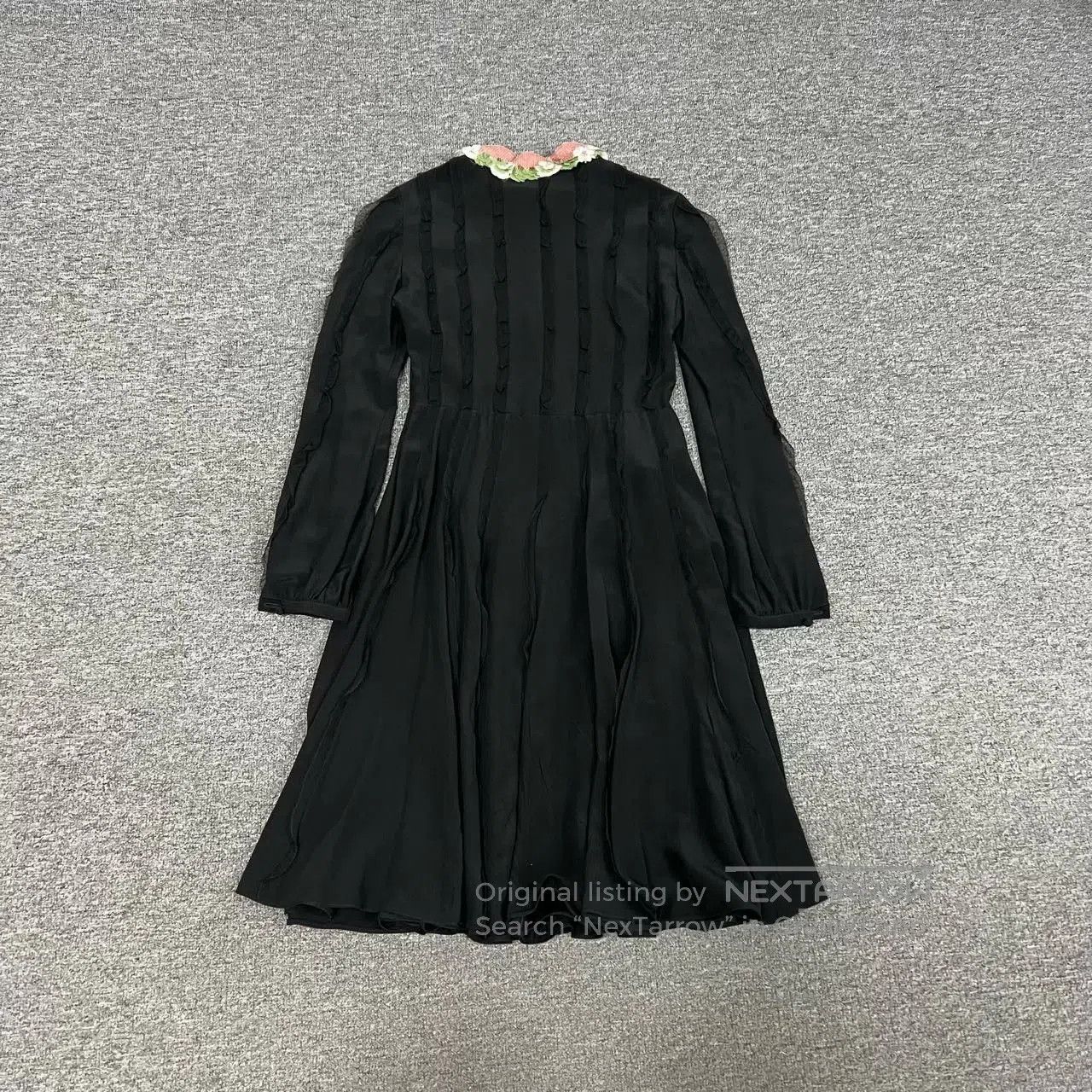 Valentino Valentino Floral Sequin Collar Long Sleeve Dress. Size S / US 4 / IT 40 - 2 Thumbnail