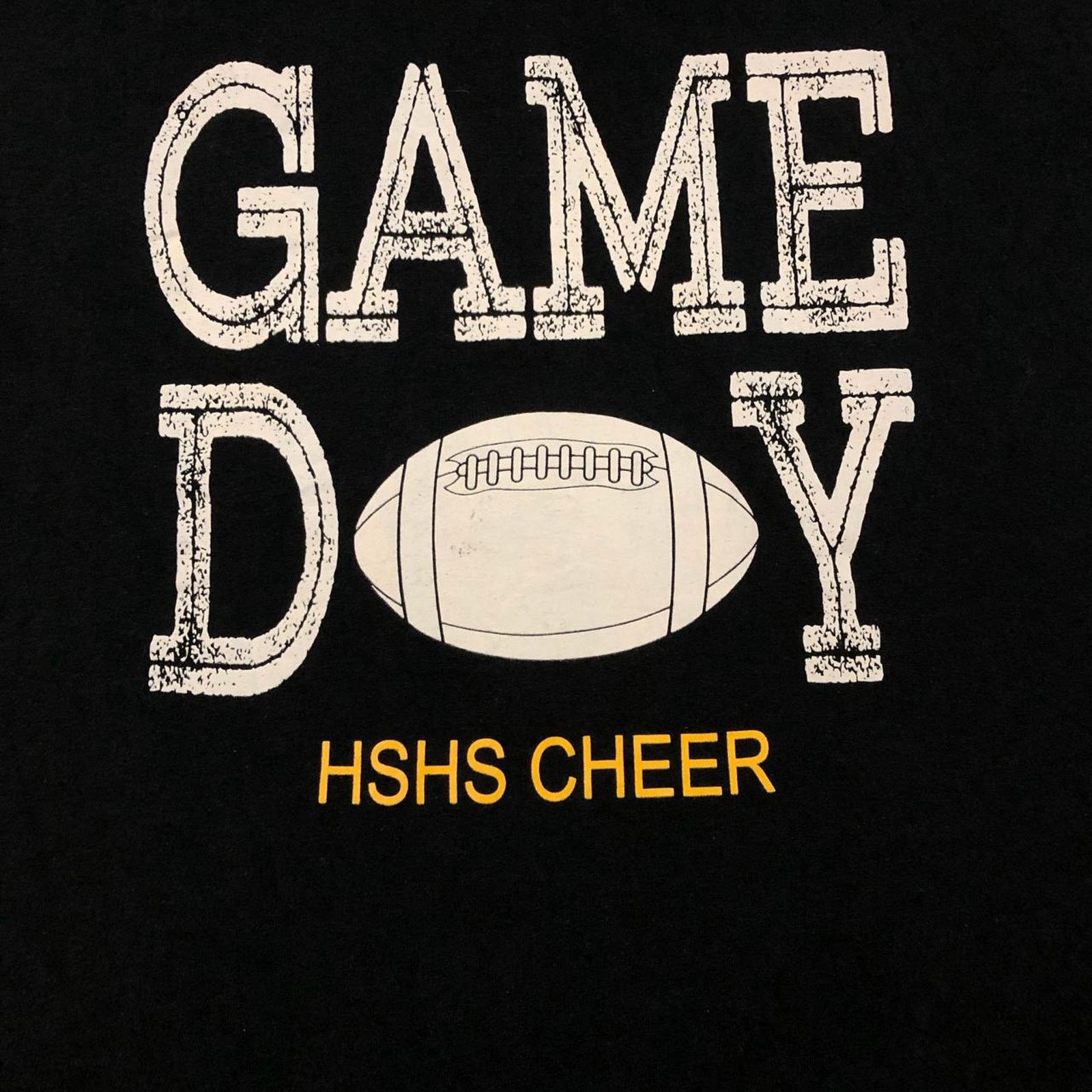 Gildan Black ‘Game Day’ HSHS Cheer Graphic Tee Size US XL / EU 56 / 4 - 2 Thumbnail