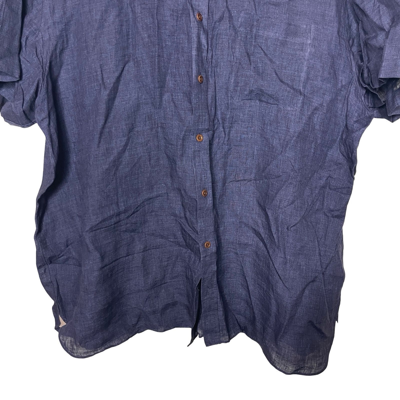 Other ONSLOE Blue 100% linen short sleeve button down shirt XXXL Size US XXL / EU 58 / 5 - 4 Thumbnail