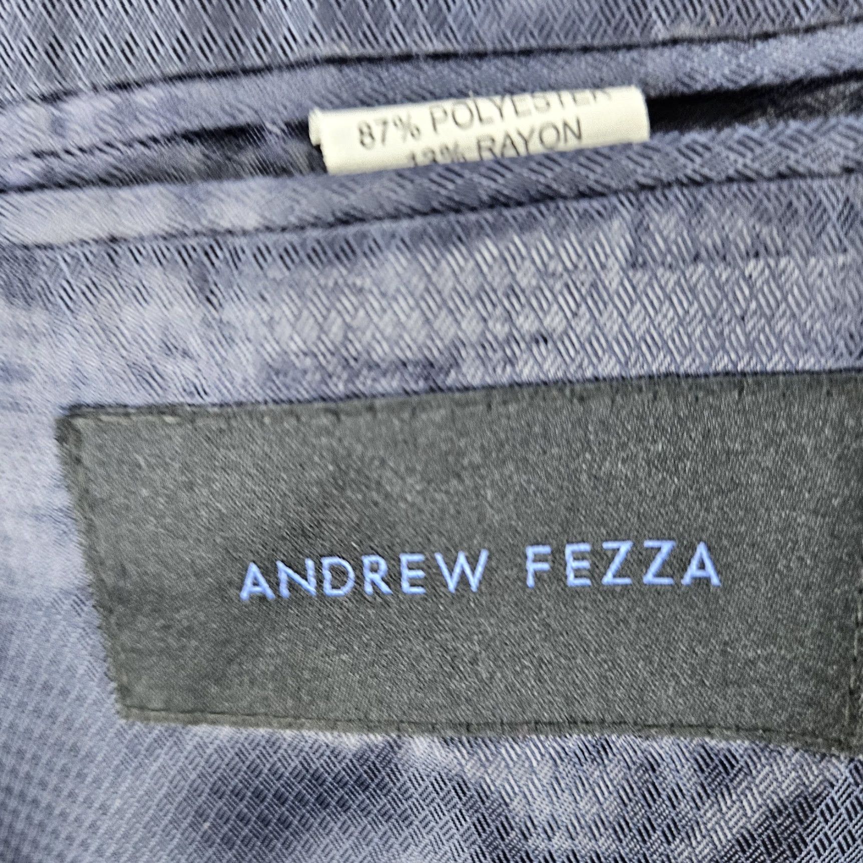 Doublet Andrew Fezza Navy 2 Button Double Vented Notch Blazer Sport Coat Jacket 42R Size 42R - 3 Thumbnail