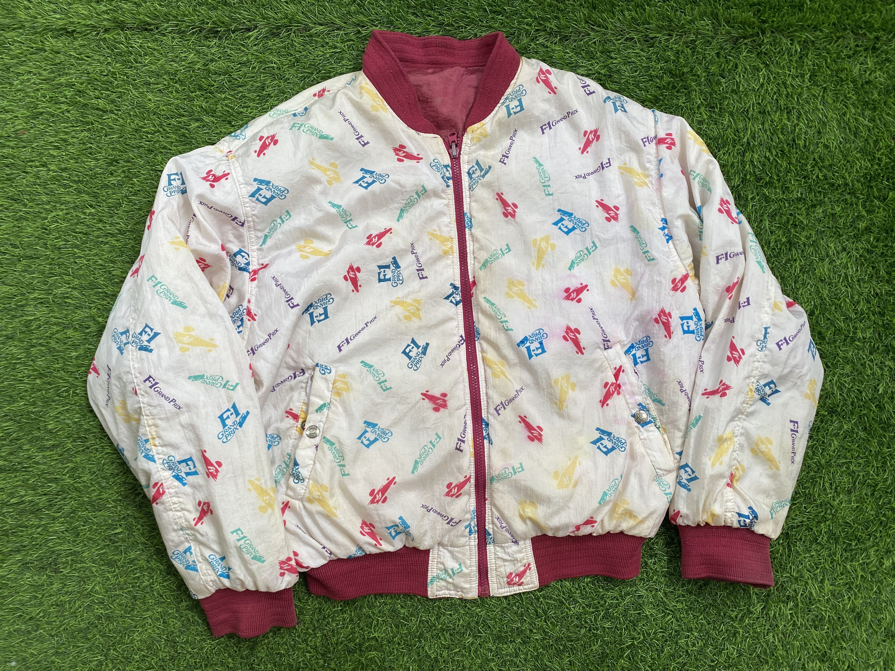 Formula 1 × Japanese Brand Vintage Kadoya F1 Japan Grandprix Reversible Jacket Size US L / EU 52-54 / 3 - 4 Thumbnail
