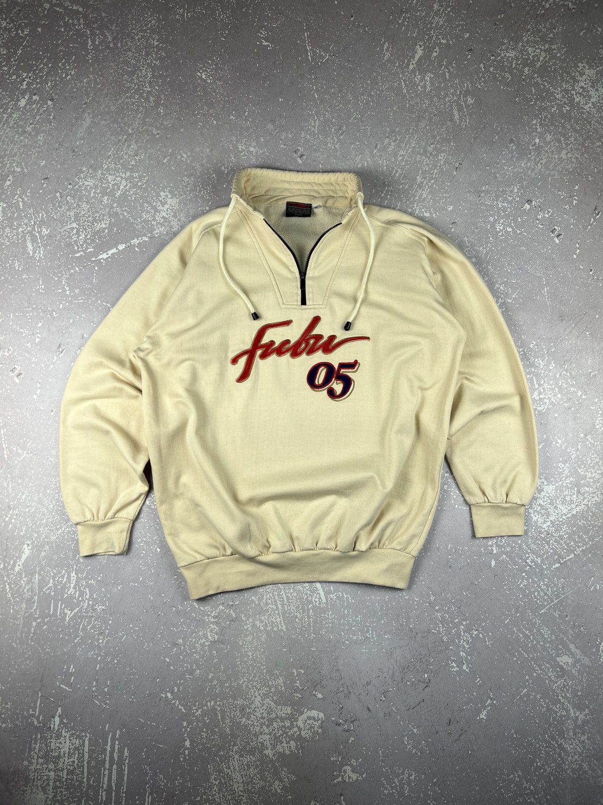 Fubu RARE 90s Vintage Fubu 05 Rap Logo 1/3 Zip Sweatshirt Size US XL / EU 56 / 4 - 1 Thumbnail