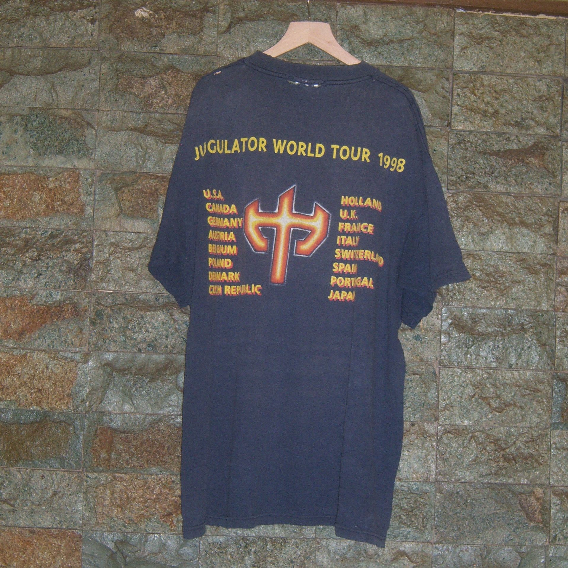 Band Tees × Tultex × Vintage 1998 Judas Priest Jugulator World Tour Distressed Size US XL / EU 56 / 4 - 10 Thumbnail