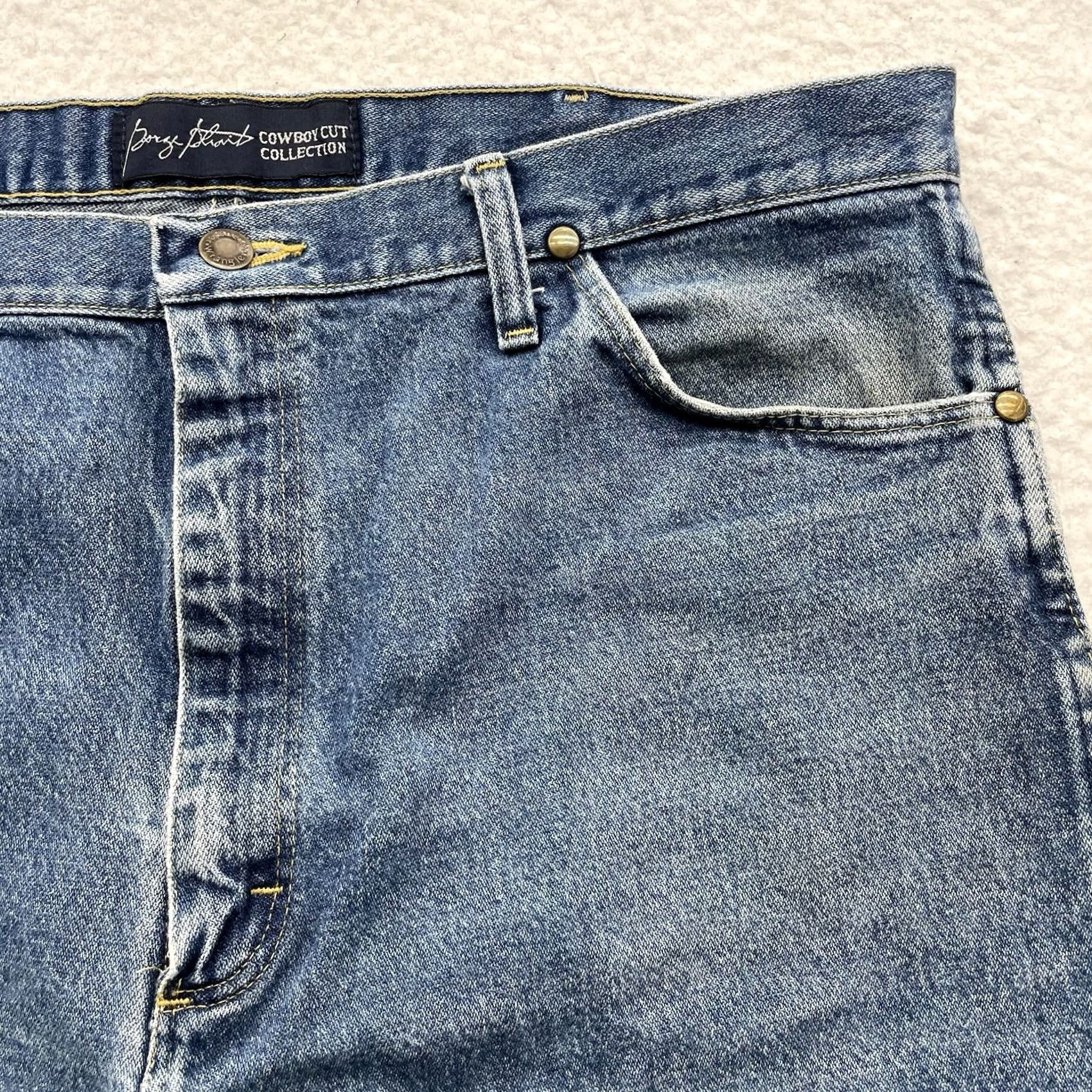 Wrangler Wrangler Jeans Mens 38x34 George Straight Cowboy Cut Natural Wear Faded 13MGSHD Size US 38 / EU 54 - 4 Thumbnail