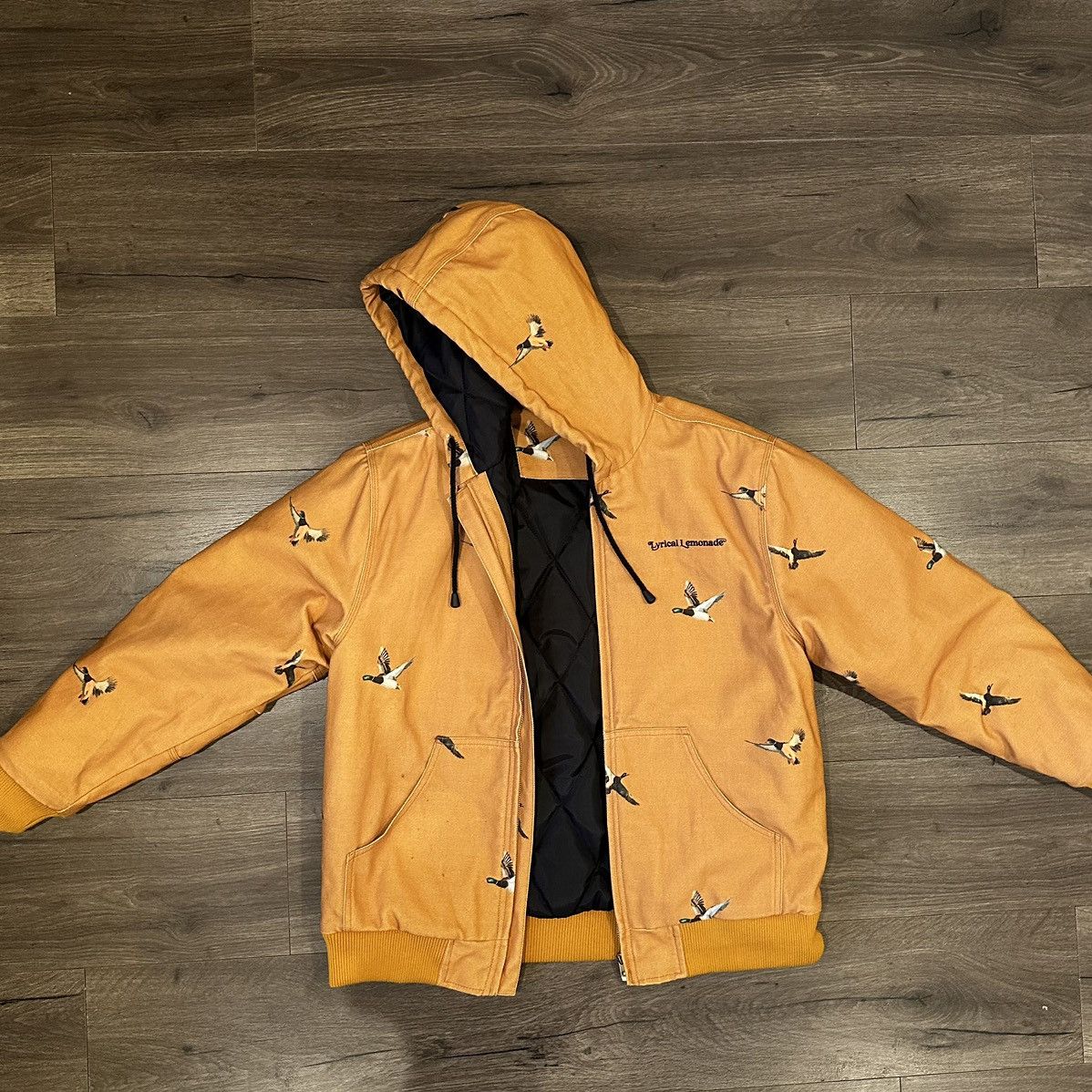 image of Lyrical Lemonade Duck Print Jacket in Yellow, Men's (Size Medium)