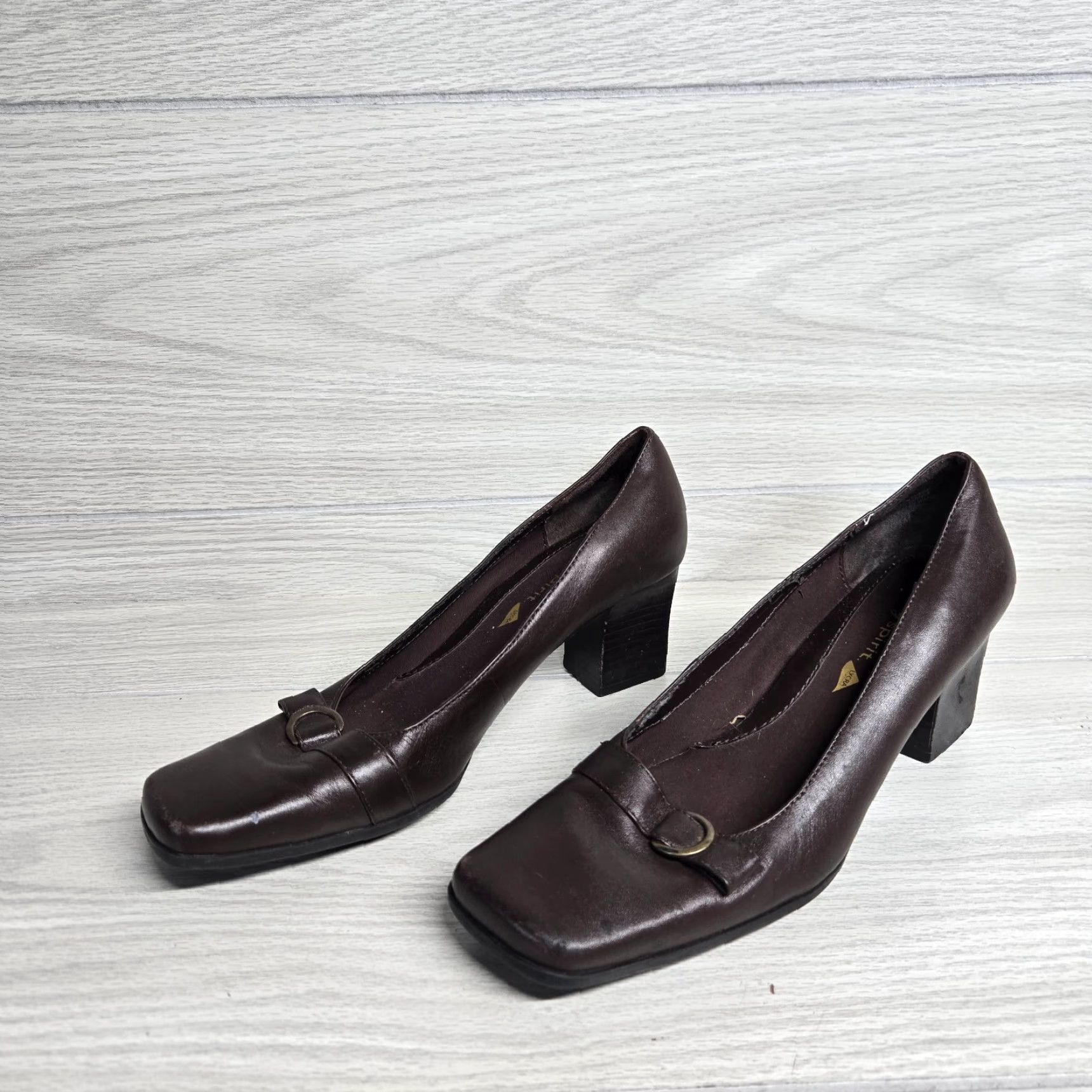 Vintage VINTAGE Easy Spirit Black Pumps Women's Size 8 Slip-On 2" Heel Square Toe Block Heel Pump - Faux Leather M Womens Size US 8 / IT 38 - 2 Thumbnail