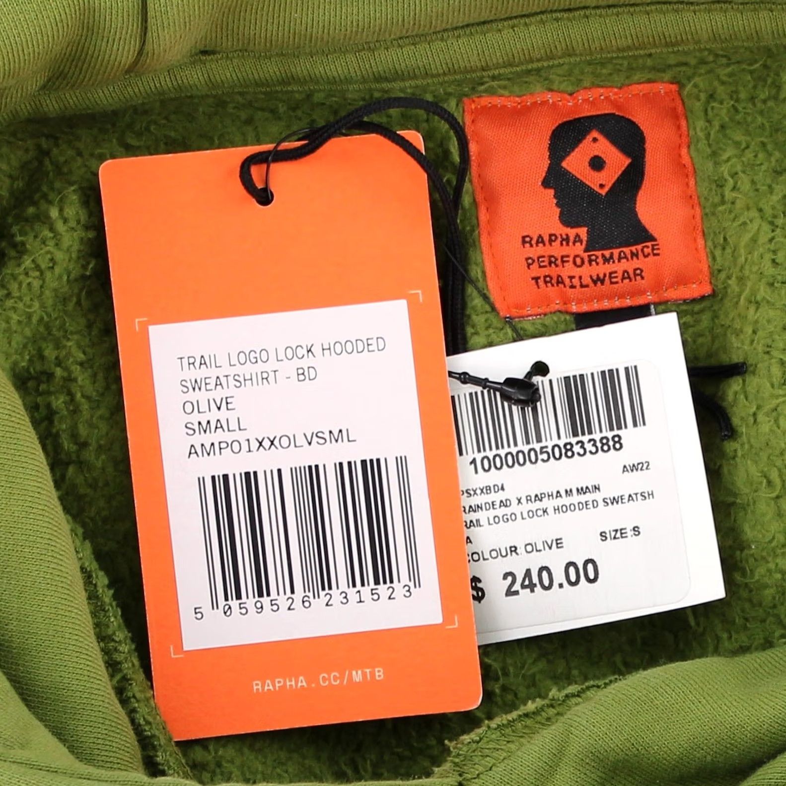 Brain Dead Brain Dead x Ralpha Hooded Sweatshirt, Olive S, Hooded, Pockets, Graphic Print, Heavyweight, Fleece, Cotton, Pullover Hoodie, Men's Size US S / EU 44-46 / 1 - 3 Thumbnail