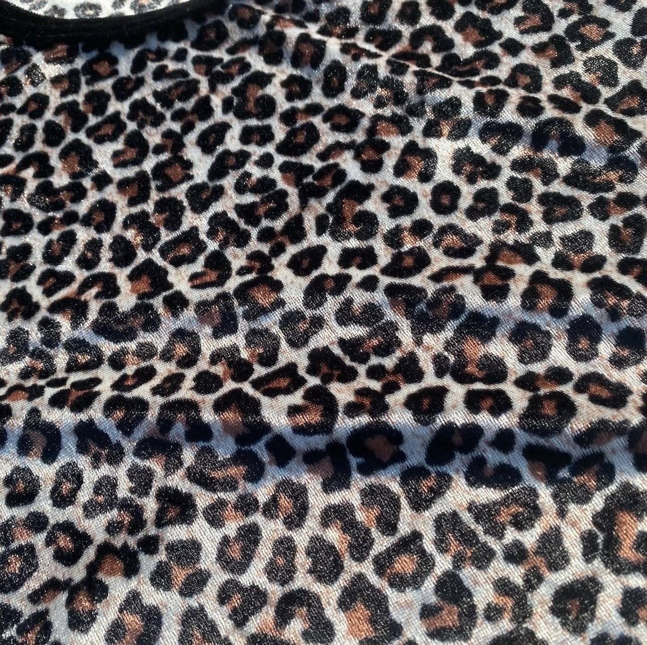 Vintage Vintage Softwear San Francisco Velour Leopard Crop Top Size M / US 6-8 / IT 42-44 - 2 Thumbnail