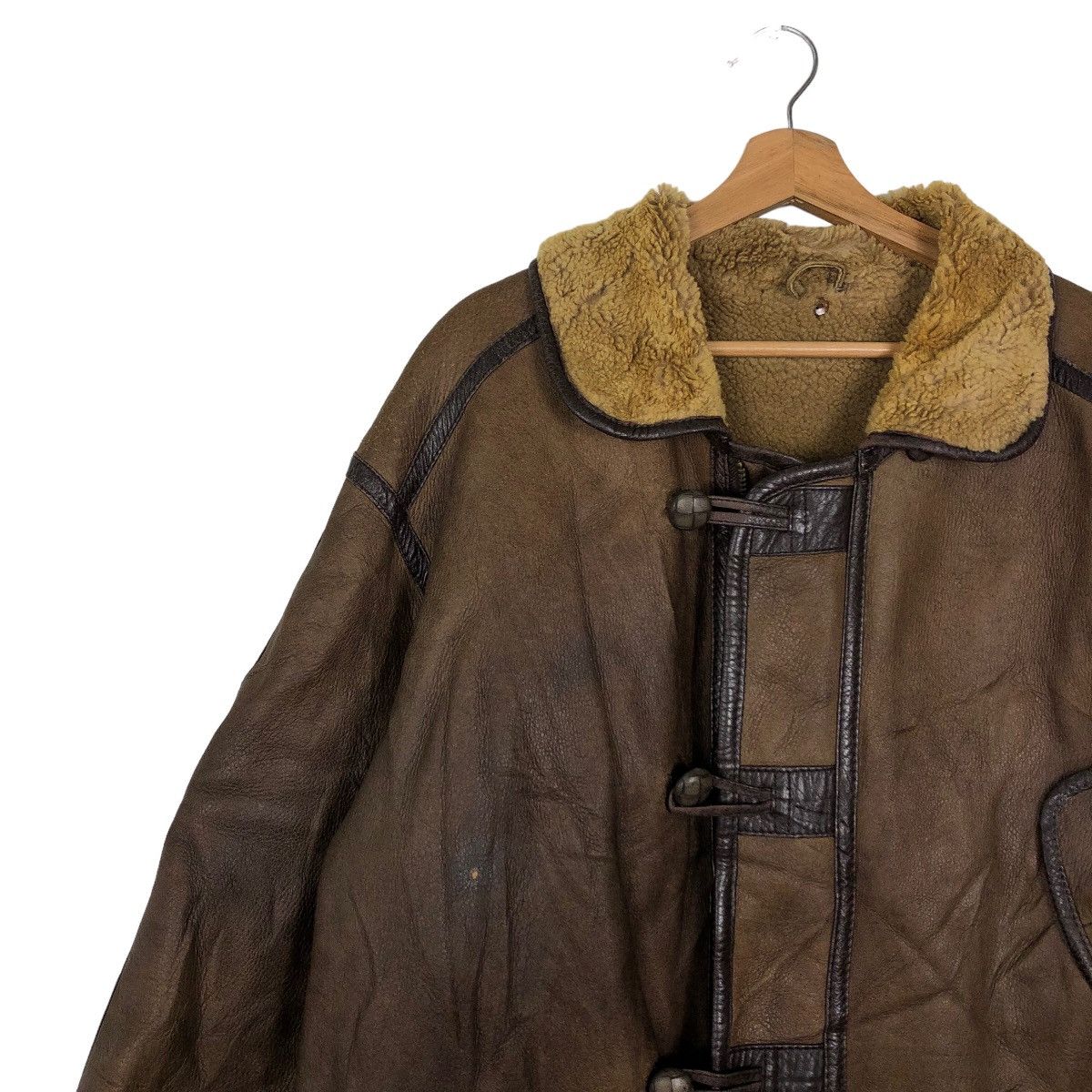 Japanese Brand 🔥Vintage Shearling Leather Jacket Mink Fur Lining Van Jac Size US M / EU 48-50 / 2 - 6 Thumbnail