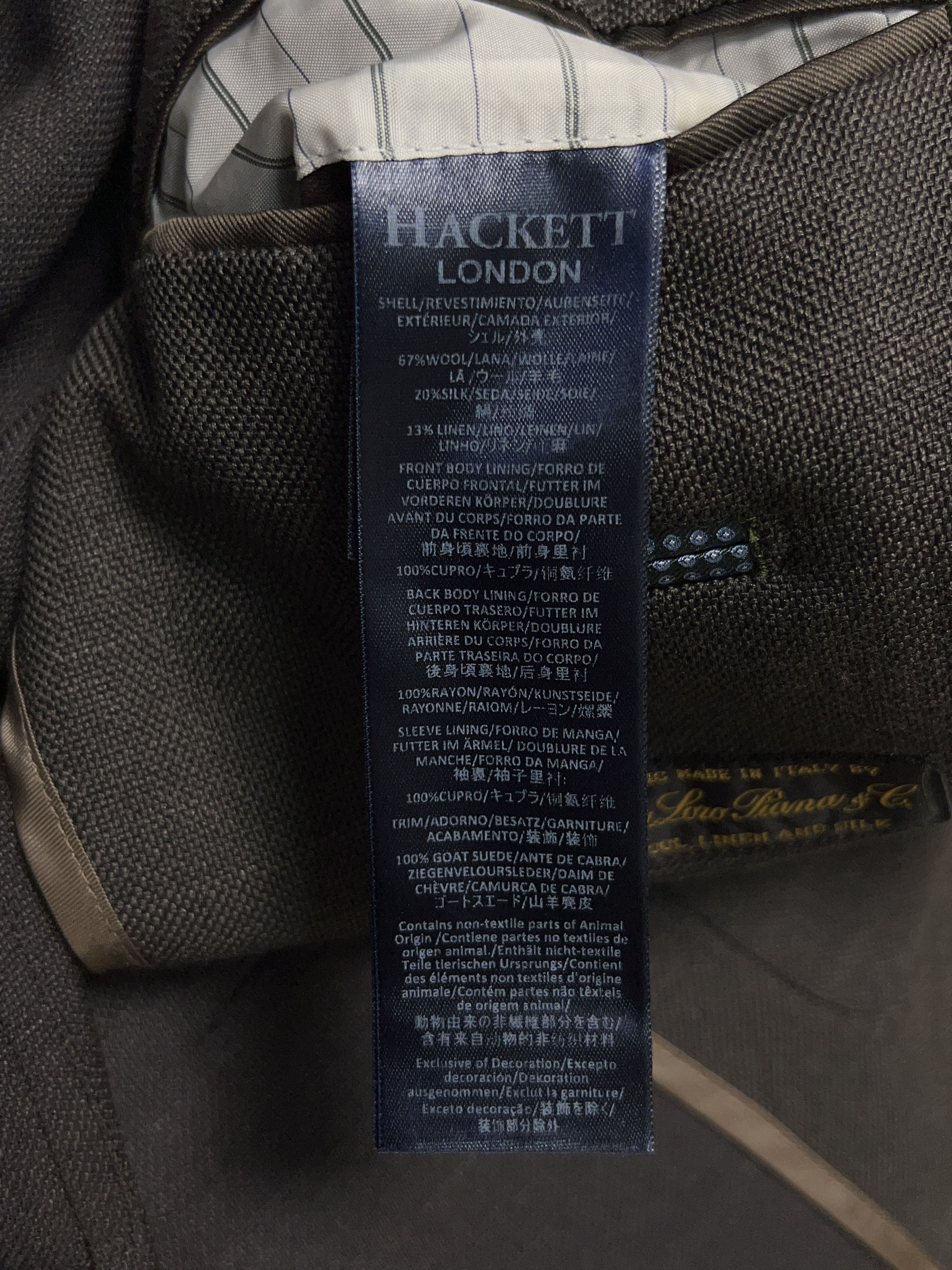 Hackett × Loro Piana Mens London Mayfair Hopsack Blazer Sport Coat Jacket Size 38R - 10 Thumbnail