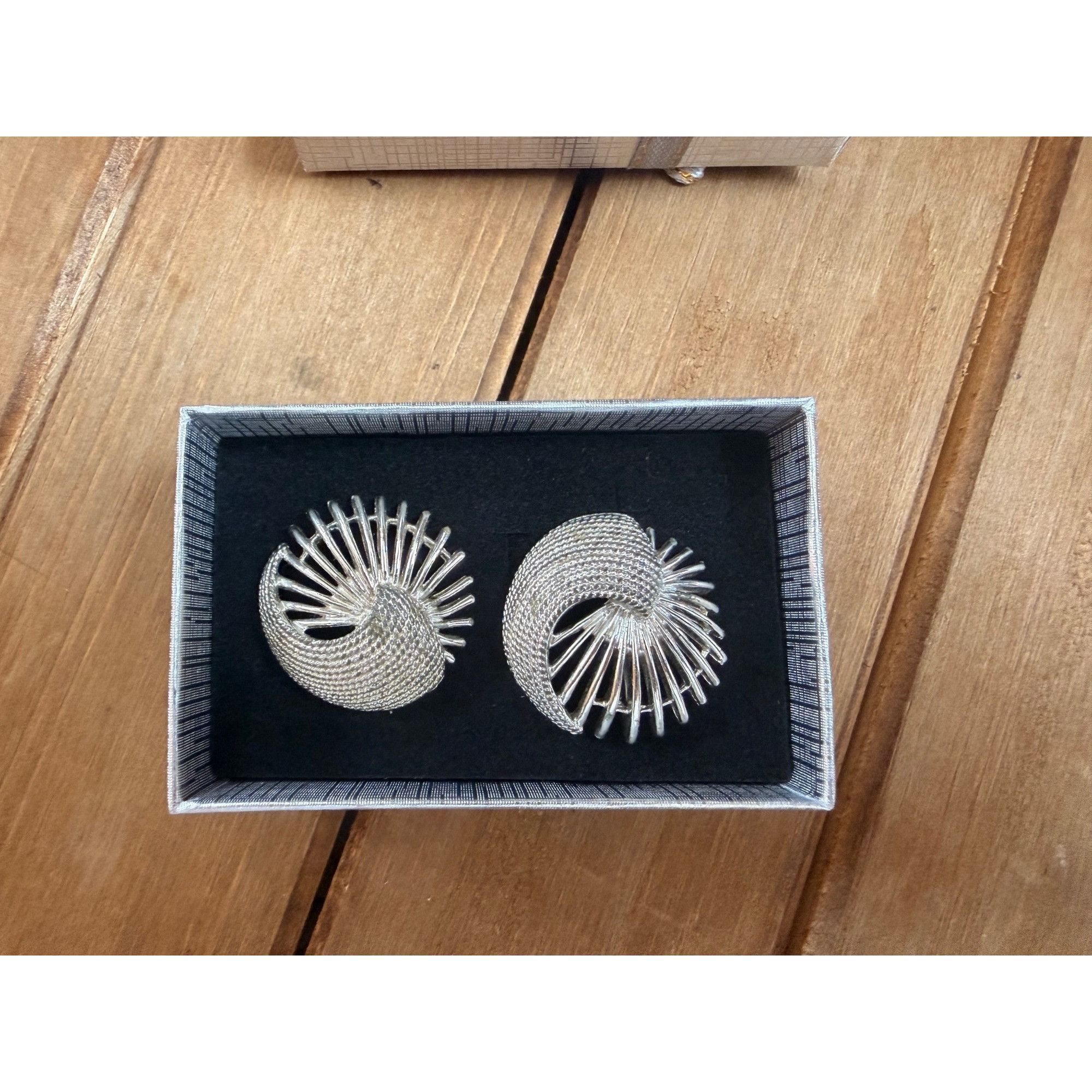 Other Silver Spiral Clip-On Earrings With Gift Box Size ONE SIZE - 2 Thumbnail