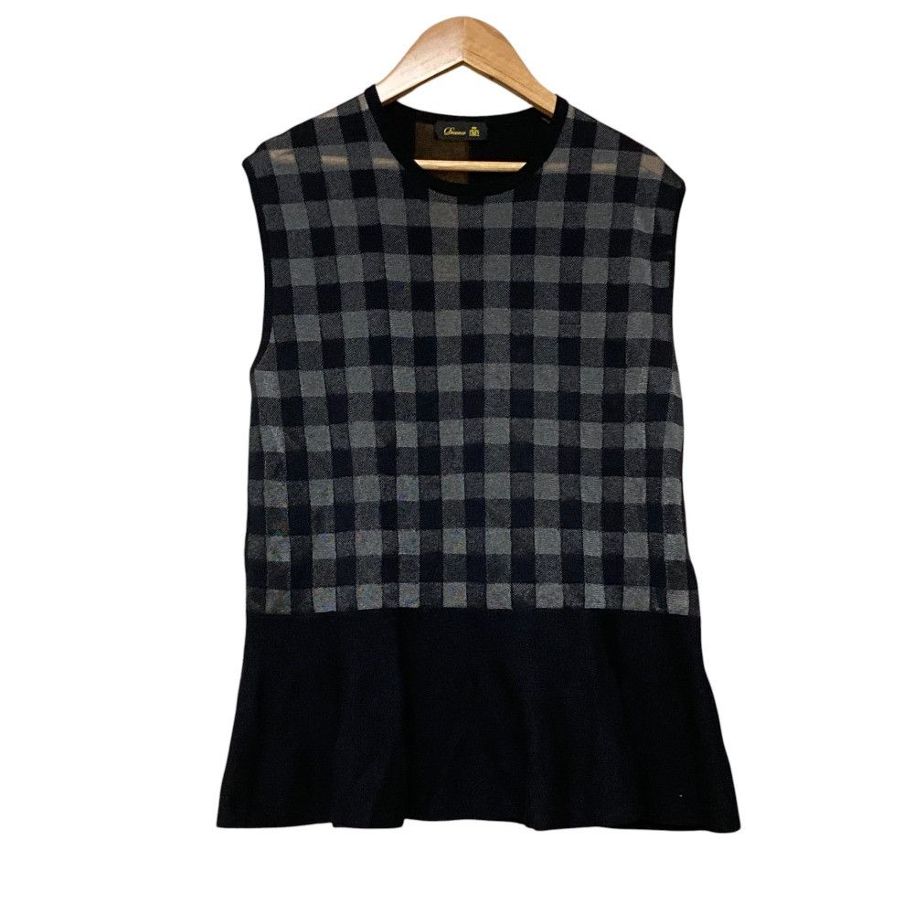 Other Other Drawer Block Check Knit Top Others Tops 6518-299-0532 DUTY FREE for USA Size ONE SIZE - 1 Thumbnail