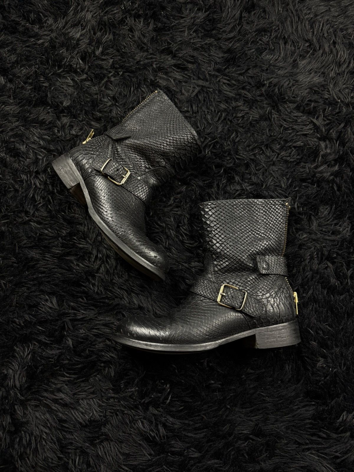 Other Rick Owens Style Archive Python Snake Skin Leather Boots Size US 7 / EU 40 - 5 Thumbnail