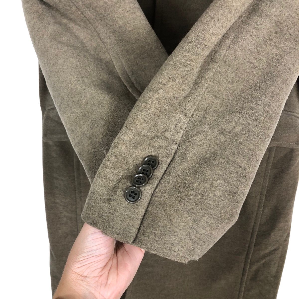 Comme Ca Ism 🔥Rich Brown - Fly Coat Herringbone Wool Jacket Issey Miyake Size US M / EU 48-50 / 2 - 12 Thumbnail